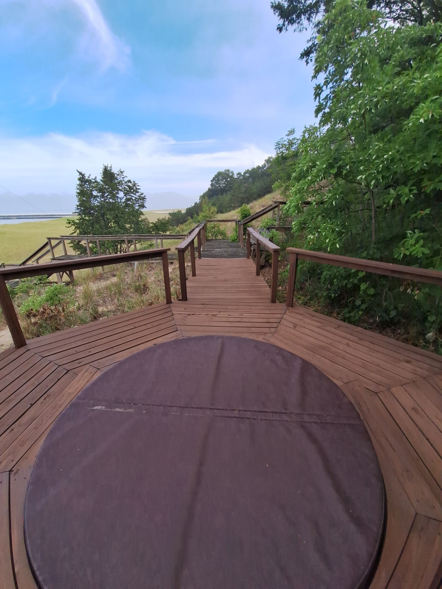 Lakefront Deck Pressure Washing, Exterior Wood Staining, and Painting in West Olive MI by Gordon Painting
