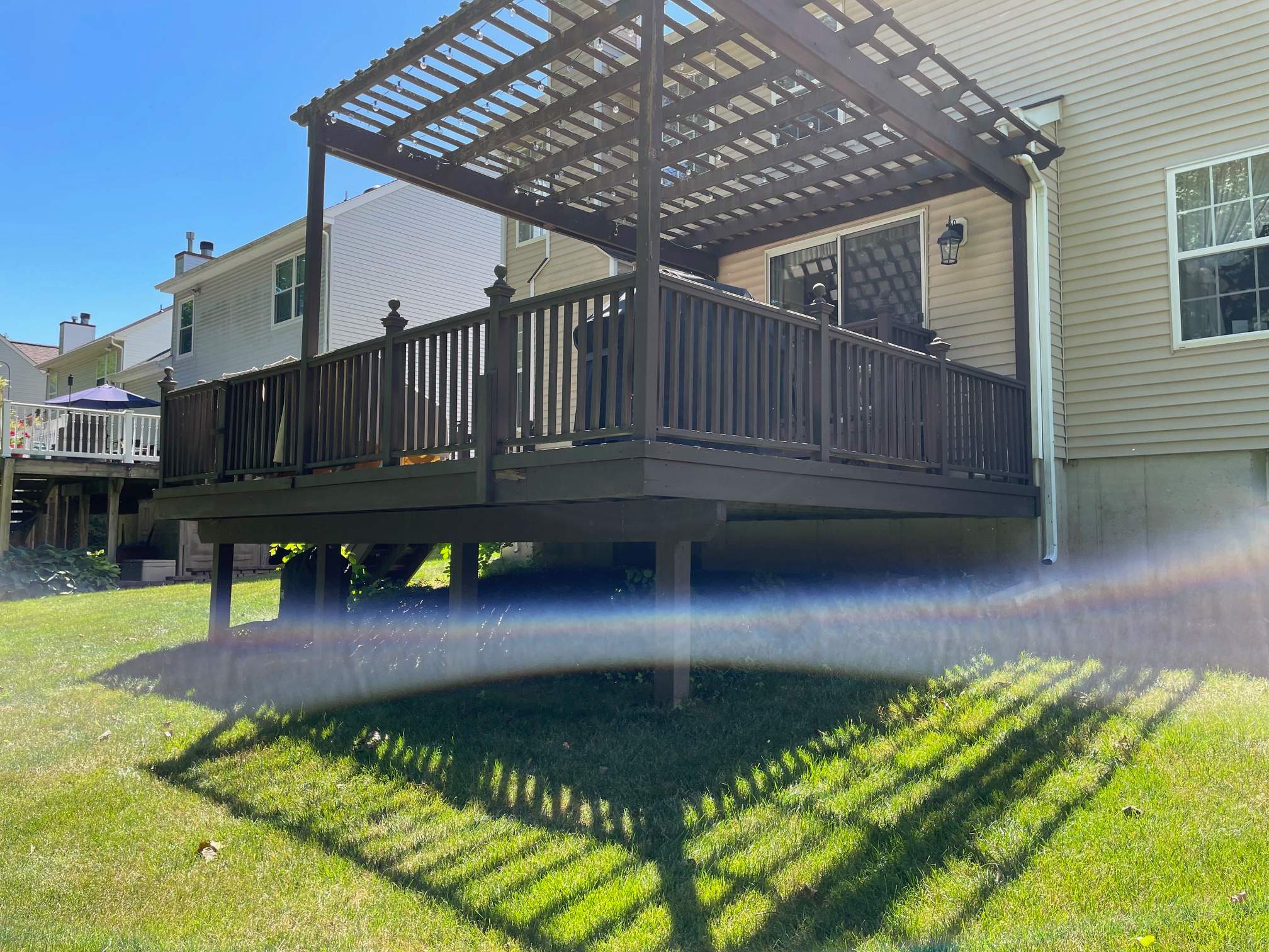 Deck Resurface using Deckorators Vista - Color Driftwood by deck guardian