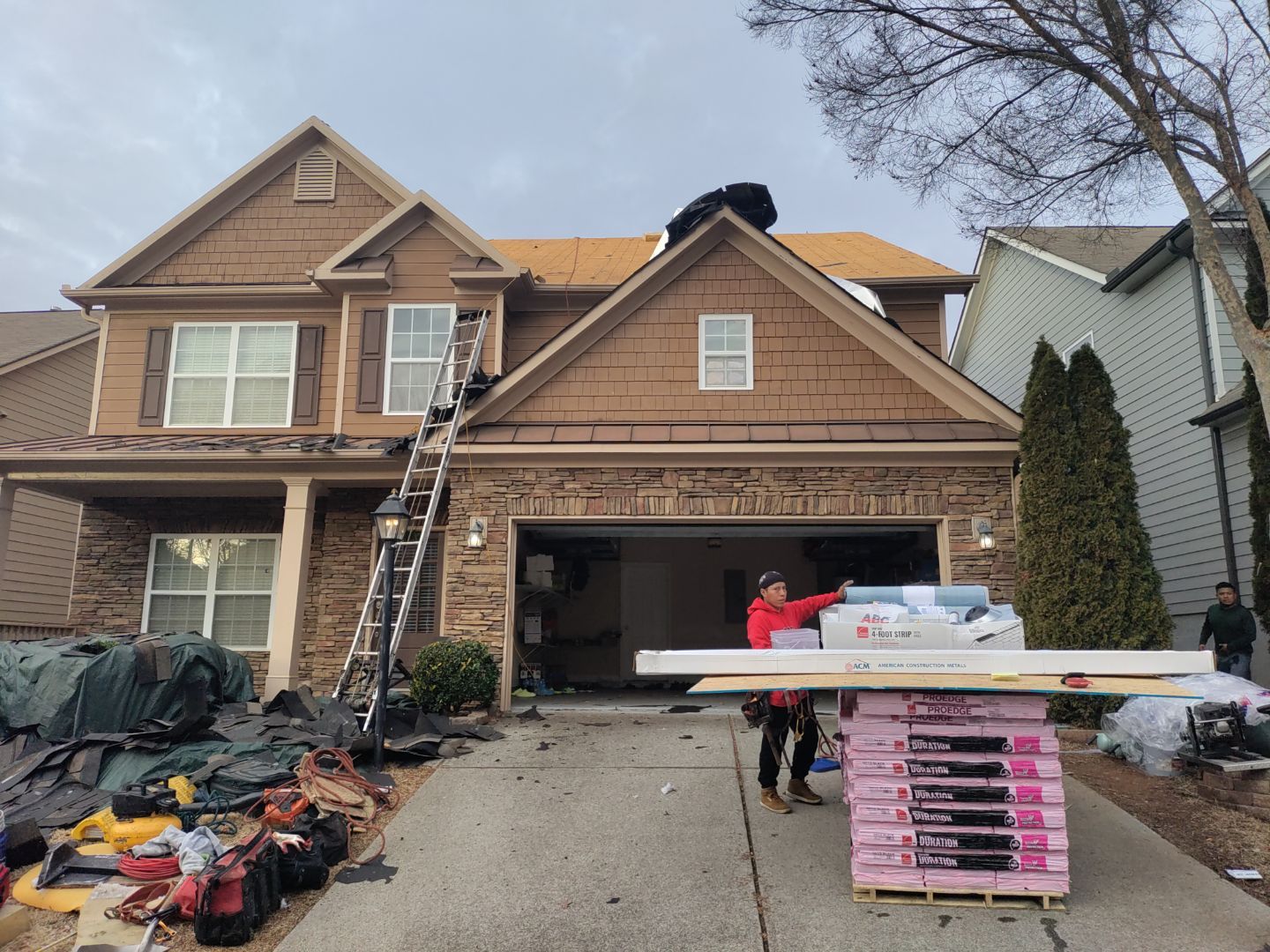 Residential Roofing Installation using Owens Corning by Inspector Roofing and Restoration