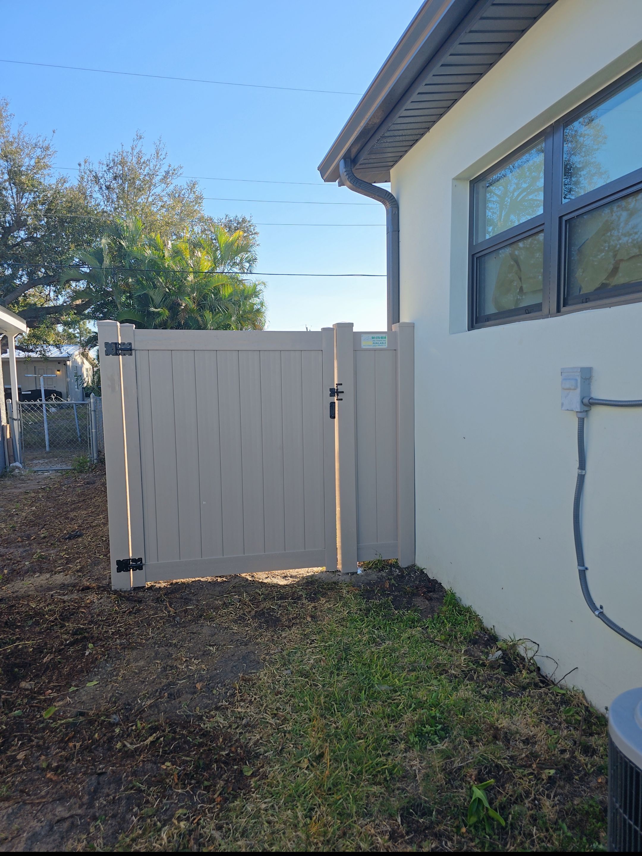 Custom Color Vinyl Fence in North Port by True Fence LLC