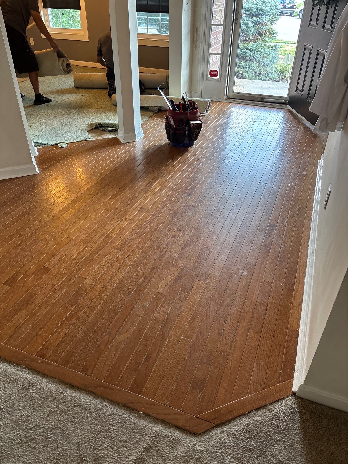 Natural Oak Hardwood Installation and Refinishing in Florence, Kentucky by Footprints Floors Kentucky