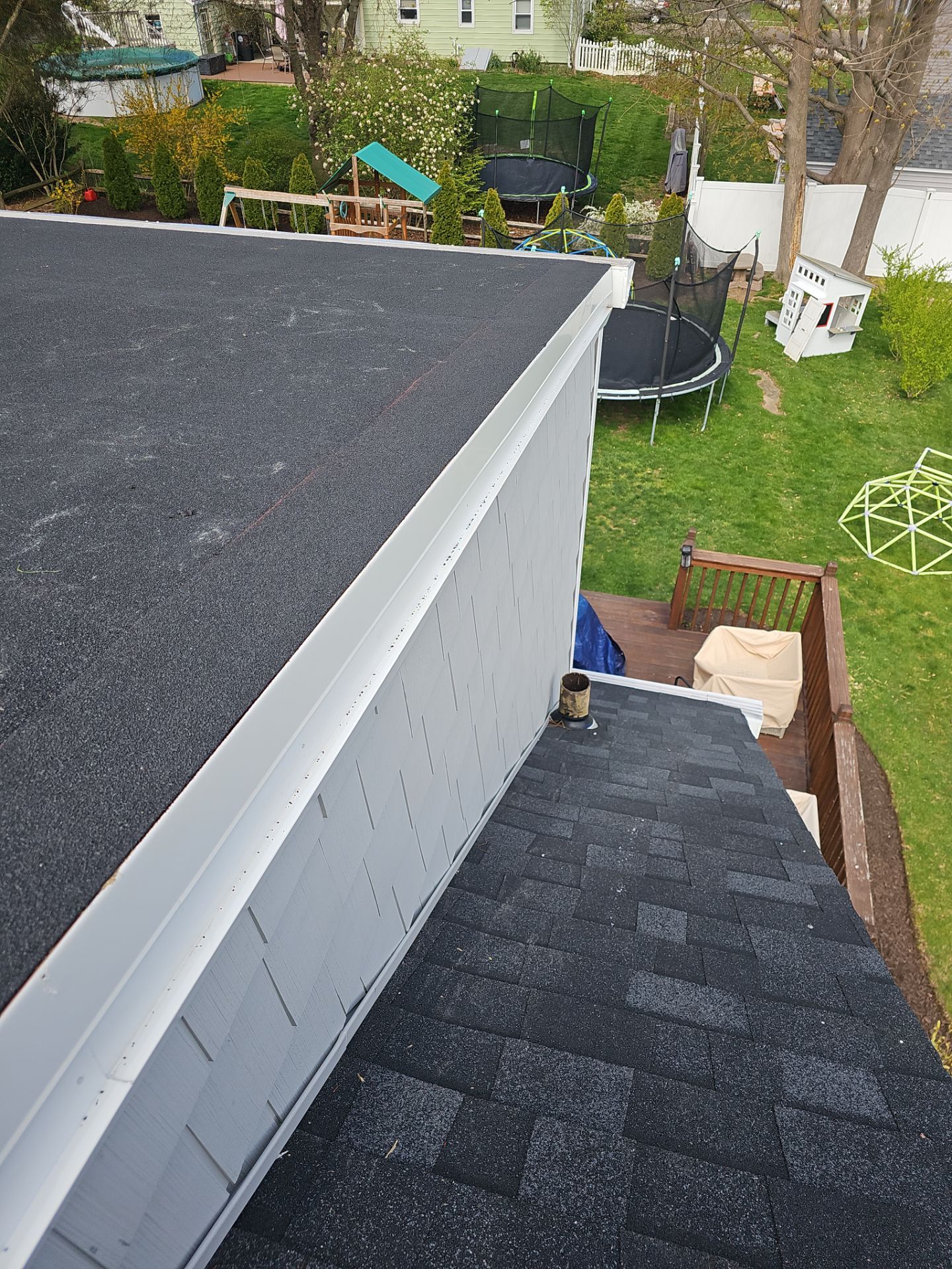 Residential Roofing Installation using Owens Corning TruDefinition Duration AR - Onyx Black & New Siding Install using Certainteed Sterling gray by A Plus Exterior