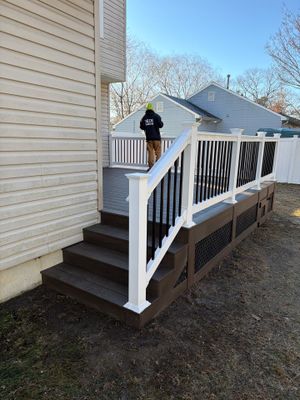 Deck Resurfacing and New Railings on a Porch in Lacey Township, New Jersey