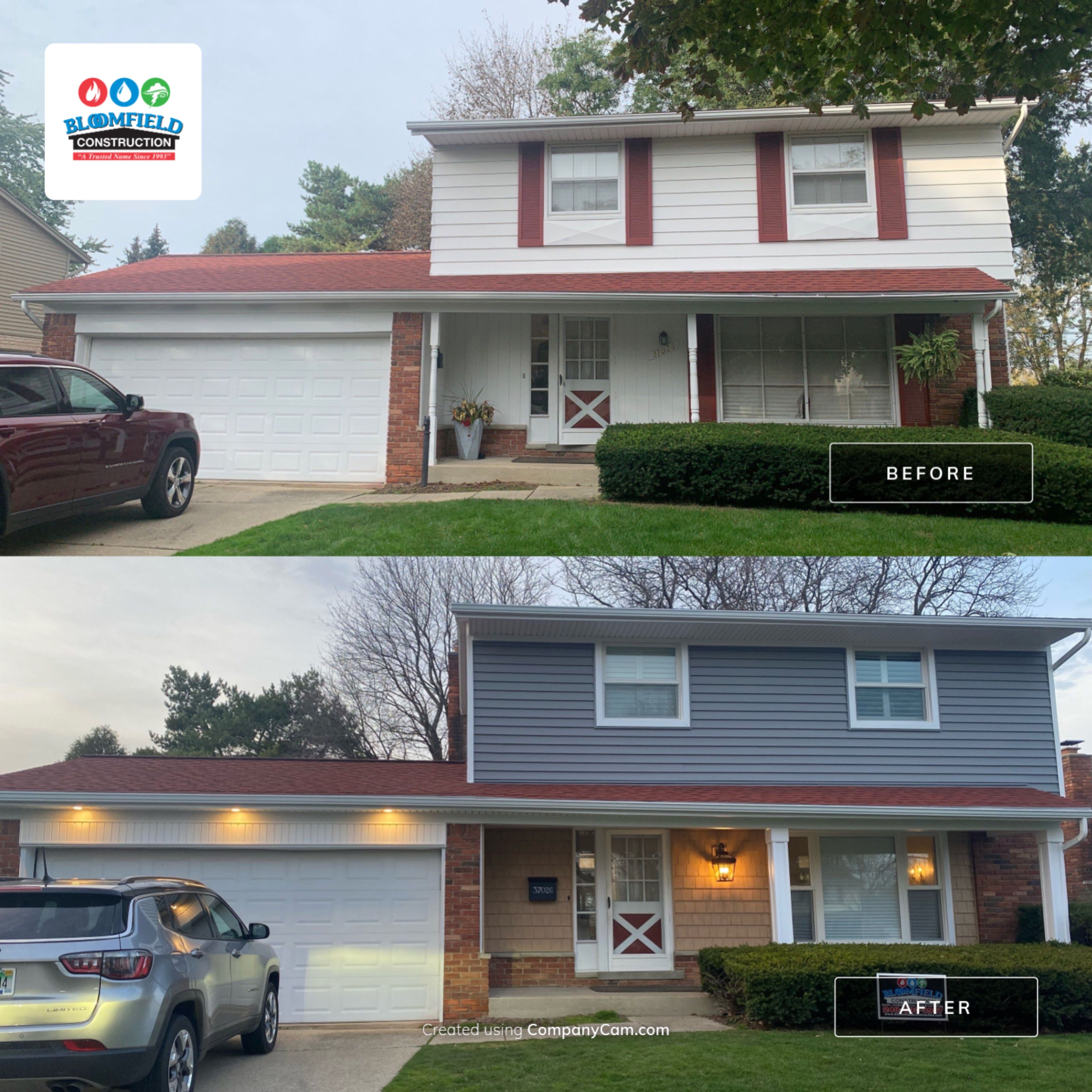 Vinyl Siding Replacement - Private Residence  by Bloomfield Construction & Restoration