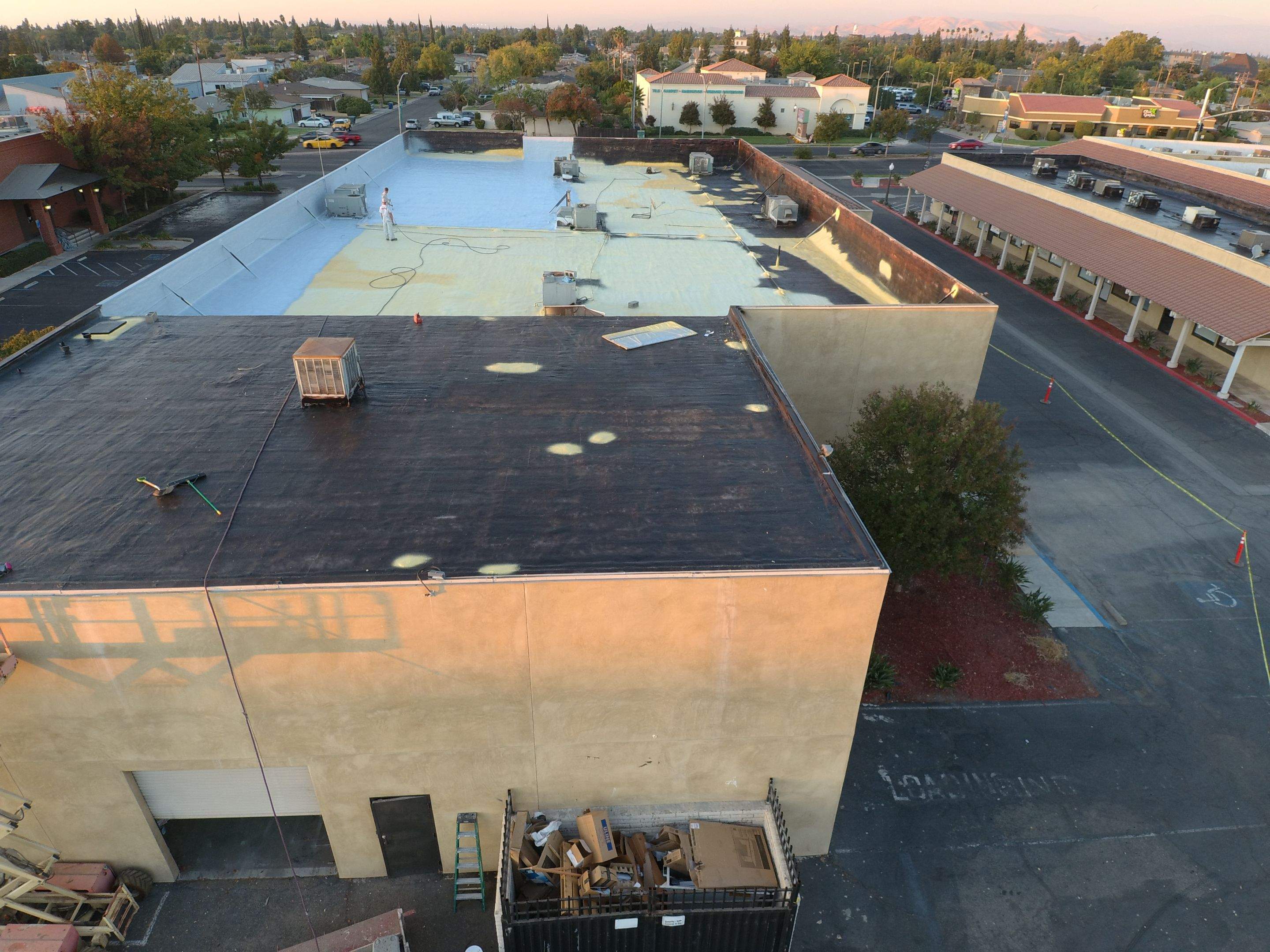 Reburbish existing spray foam job by Straight Edge Roofing Inc