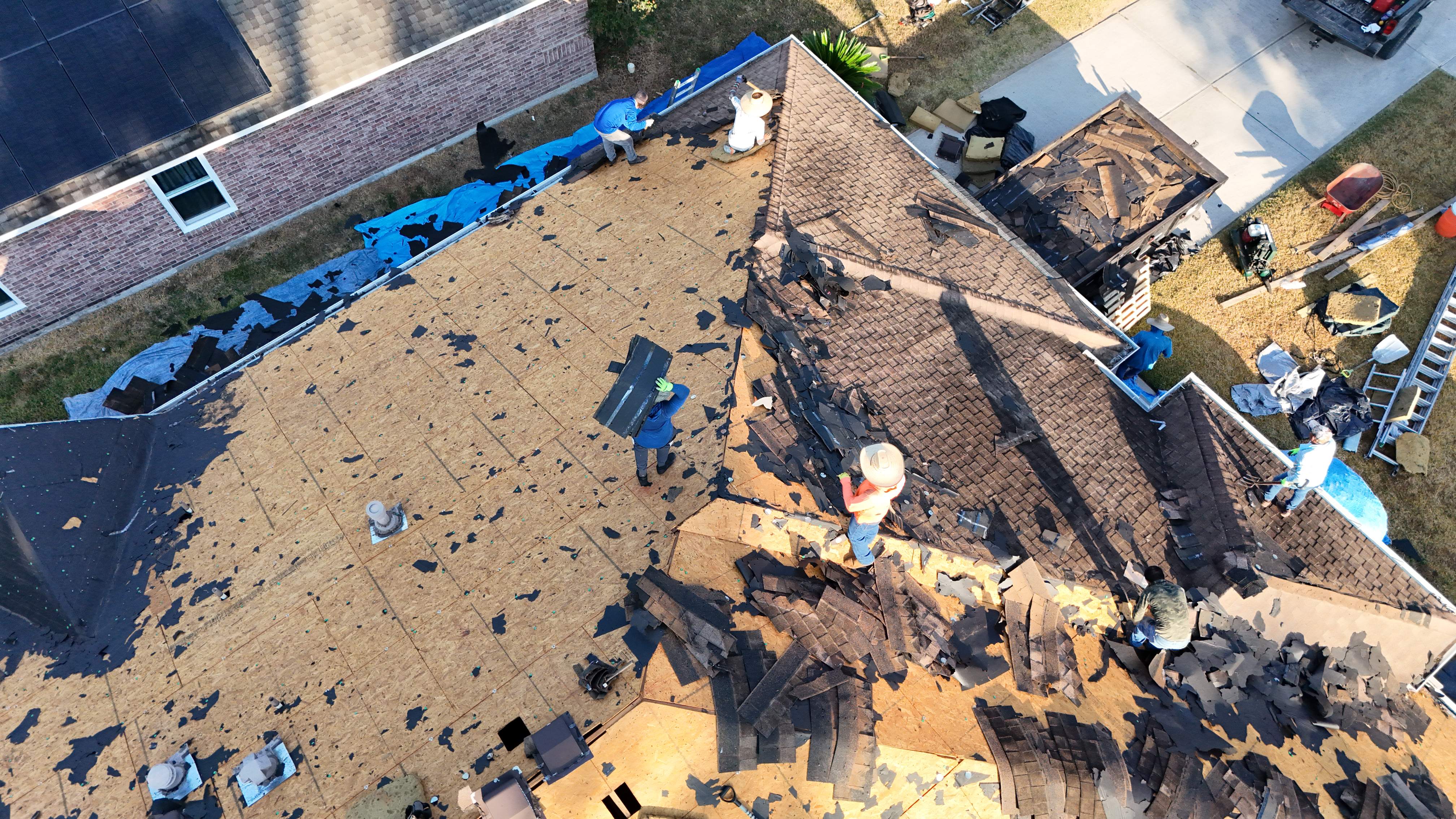 Golden-Tan Roof Replacement — Spring, TX by PL Roofing & SB Roofing, LLC.