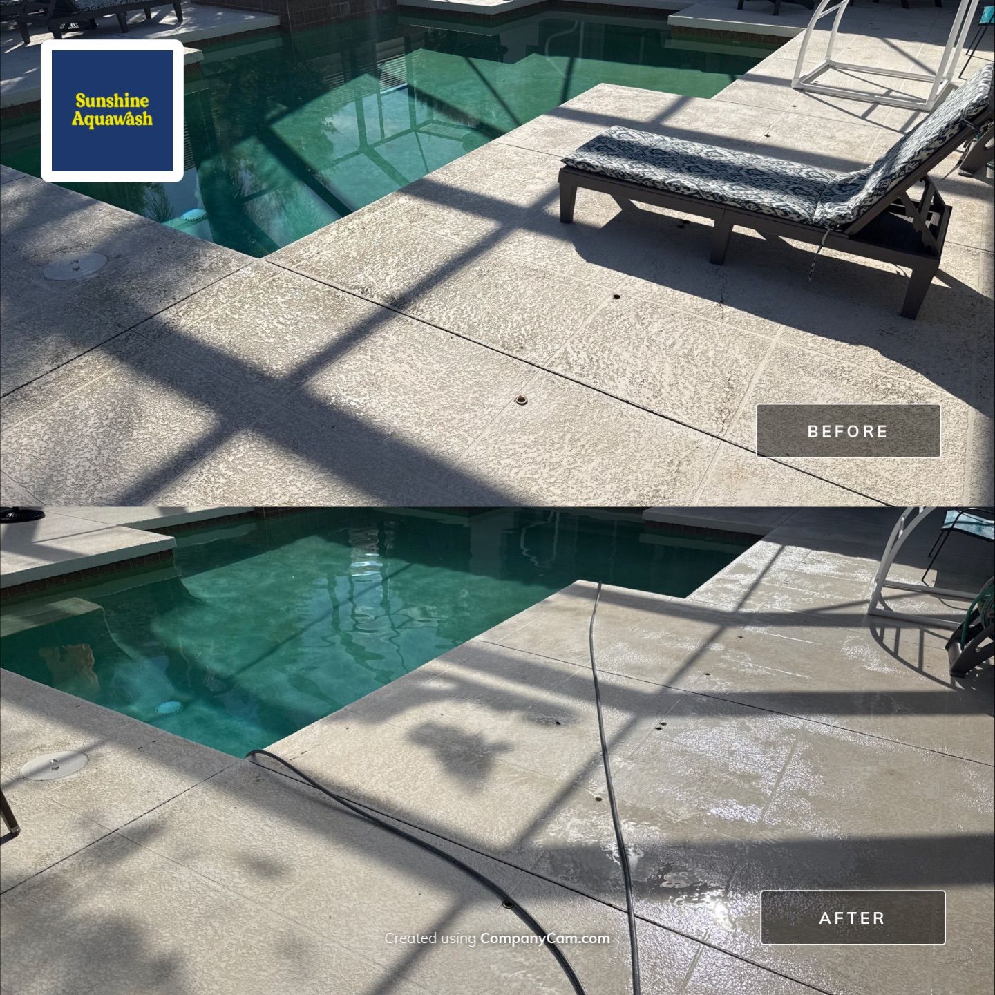 Painted Pool Deck, Lanai & Pool Cage Cleaning in River Club South – Bradenton, FL by Sunshine AquaWash