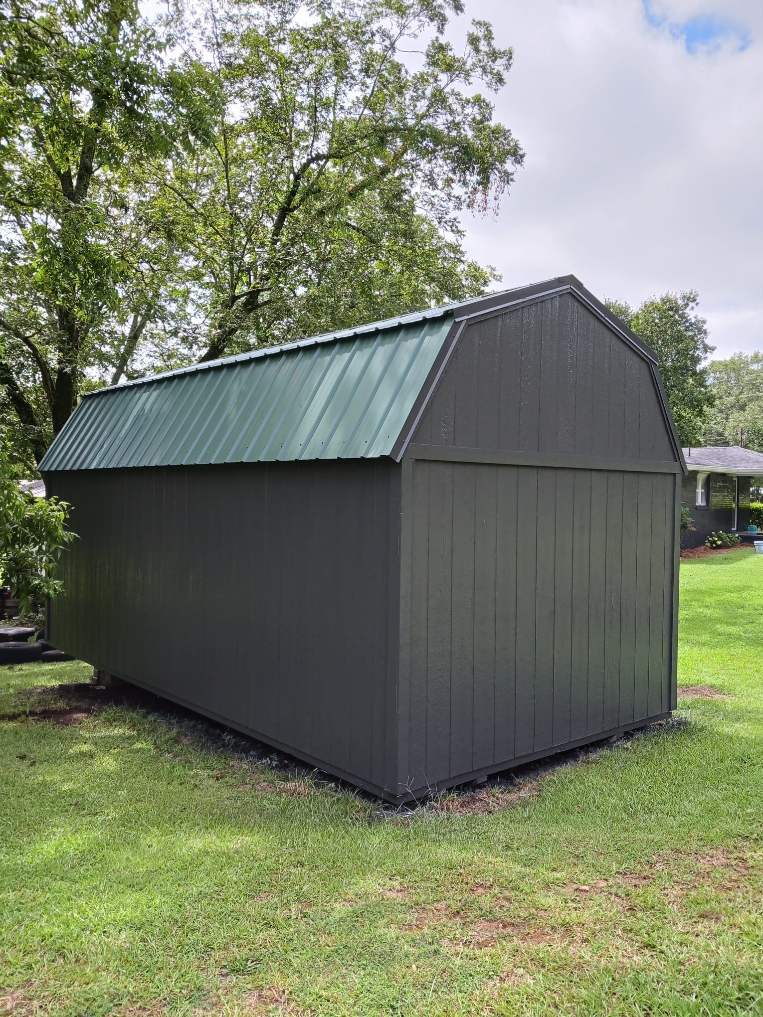 Social Circle Masonry Transformation with Dark Charcoal Exterior Painting by PGP Surface Solutions, LLC