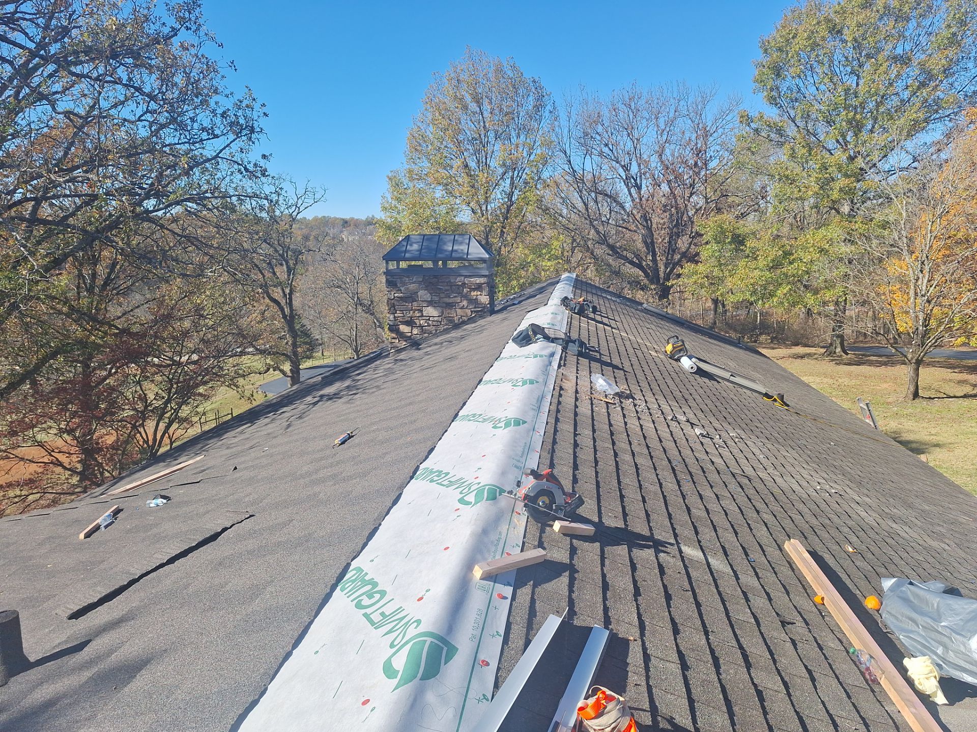 Residential Roofing Installation using Stone Coated Steel - Westlake Royal Roofing Solutions by Ozark Mountain Roofing