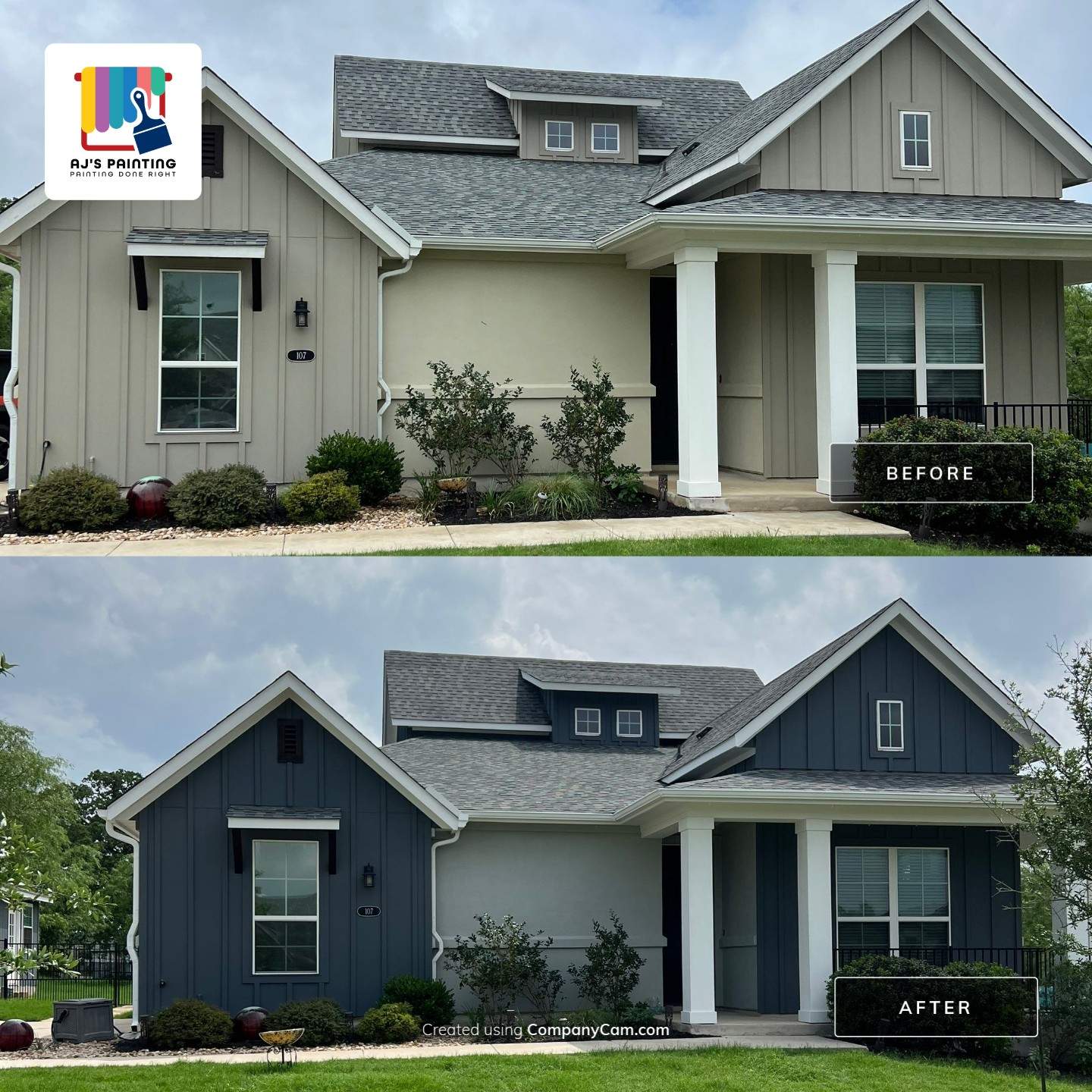 Exterior repaint in Bastrop by AJ’s Painting