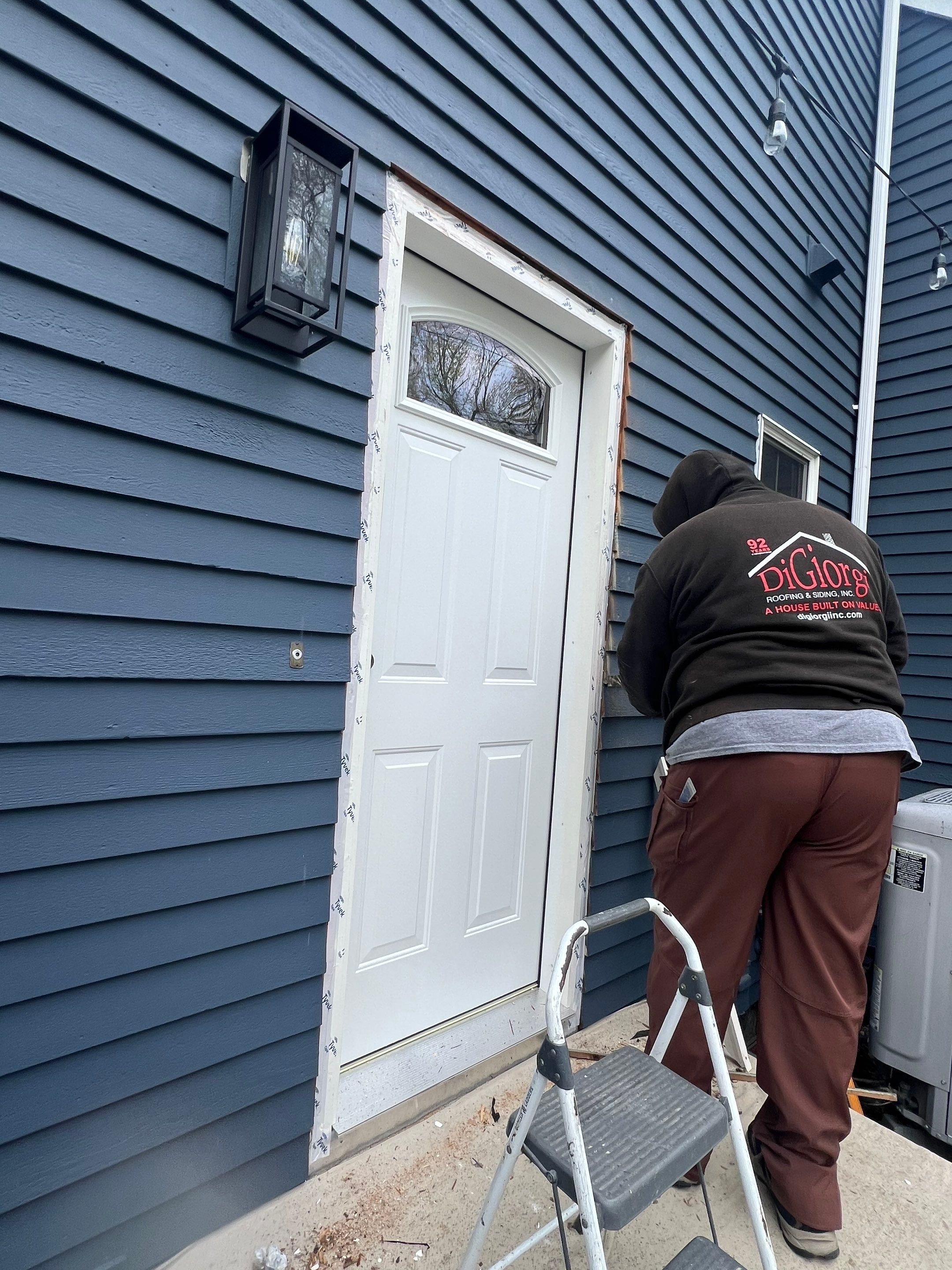 Entry Door Replacement & Exterior Enhancement by DiGiorgi Roofing and Siding Inc
