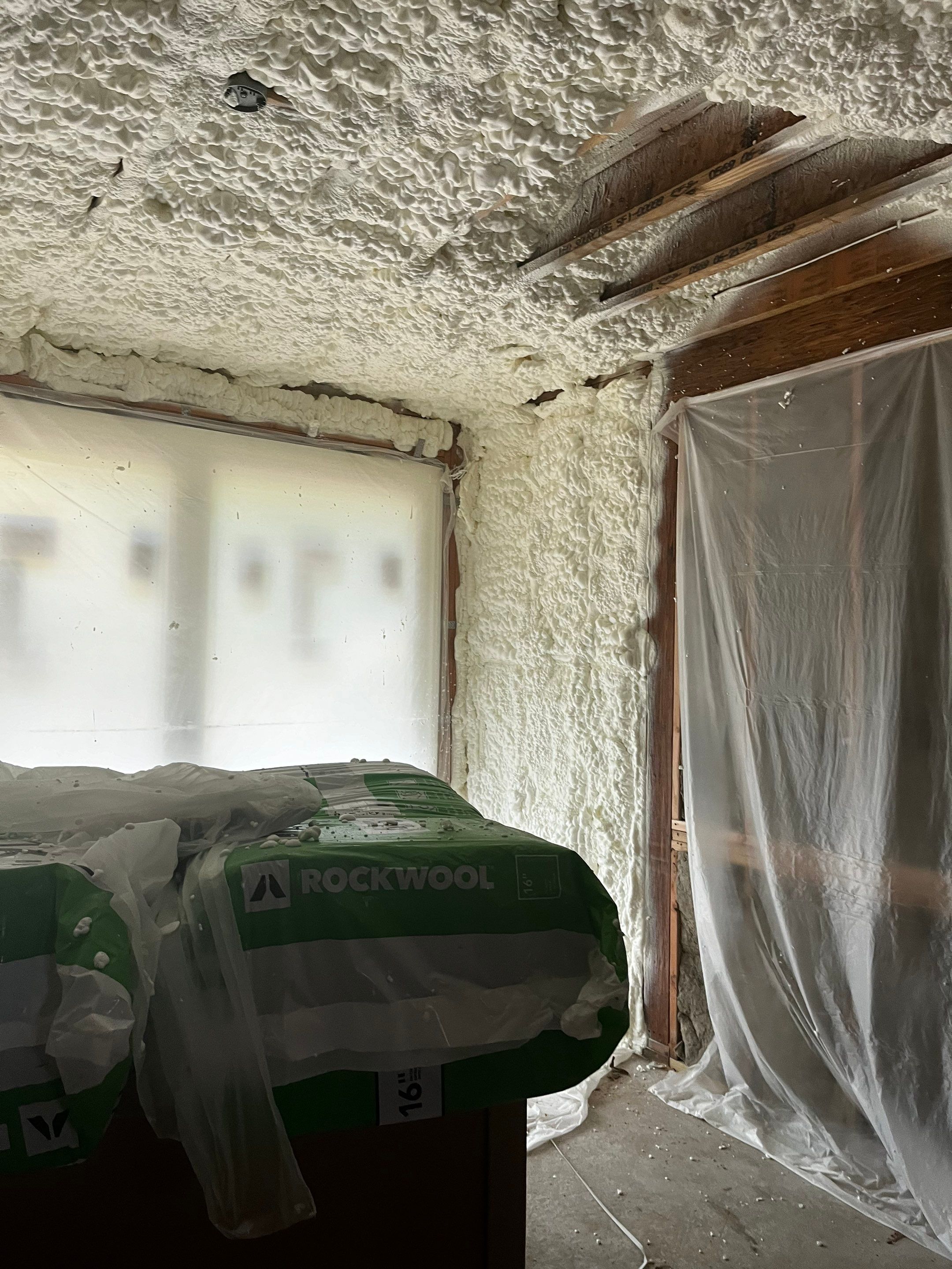 New Home Construction using open cell spray foam by NYS Foam & Energy