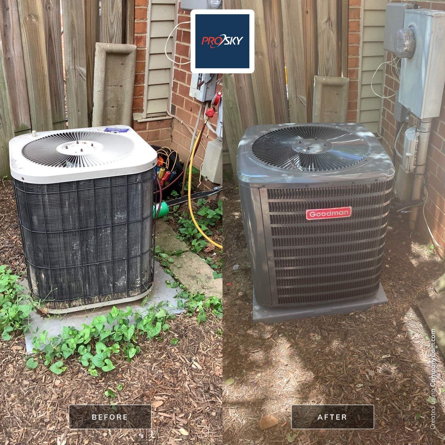 Central Air Conditioning Installation using Goodman by Pro Sky Services