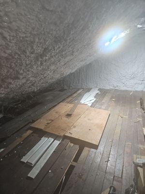 Attic Insulation using open cell spray foam