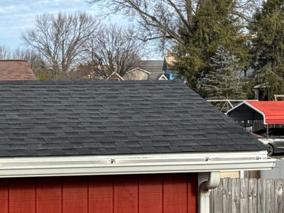 Garage Roof Installation using GAF Timberline HDZ Charcoal