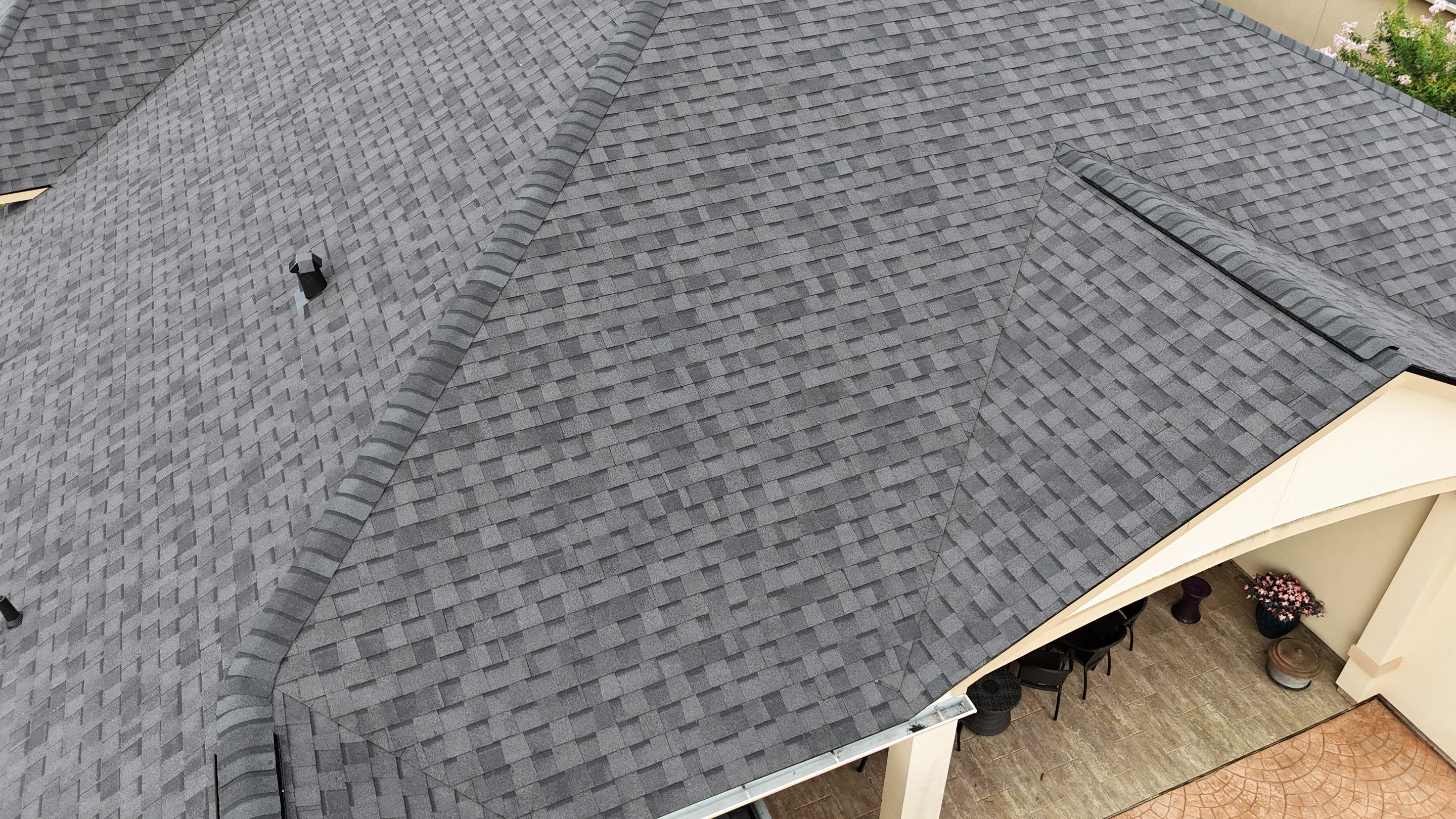 Residential Roofing Installation using Certainteed Landmark after last year's tornado in Cypress by Core Four Roofing