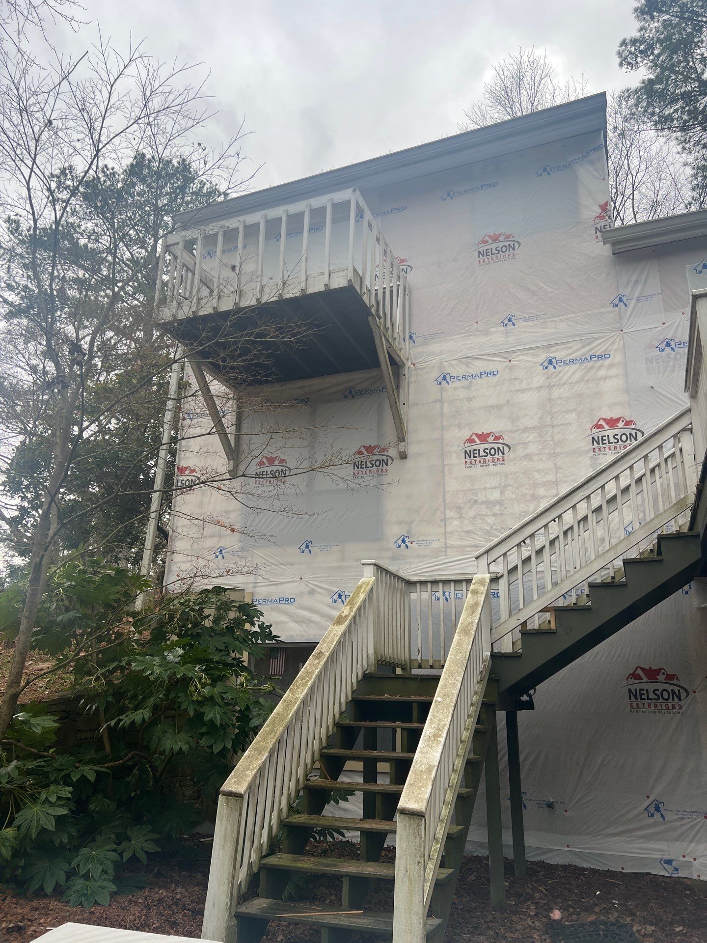 Exterior Painting with Accent Color and James Hardie Siding Installation in Marietta, GA by Nelson Exteriors