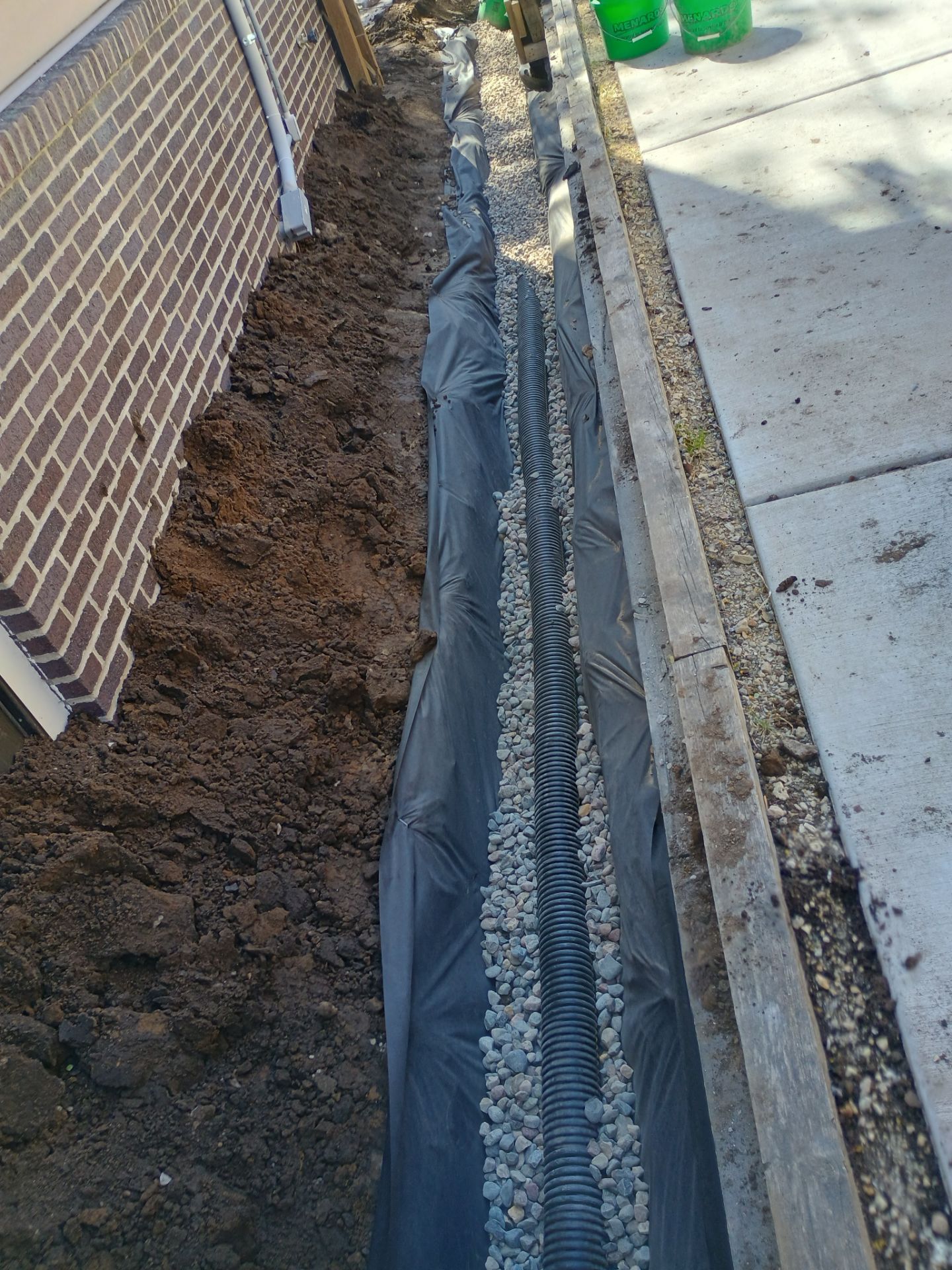 Foundation Drainage Board & French Drain in Southwest Minneapolis by Waterproofing Northeast