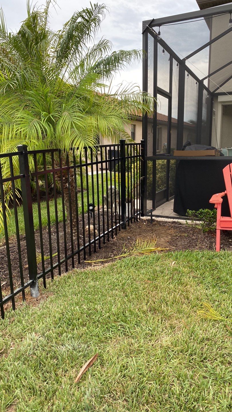 Aluminum Fence Installation using Black 3 Rail Aluminum Fence by Asap fence and gates, LLC
