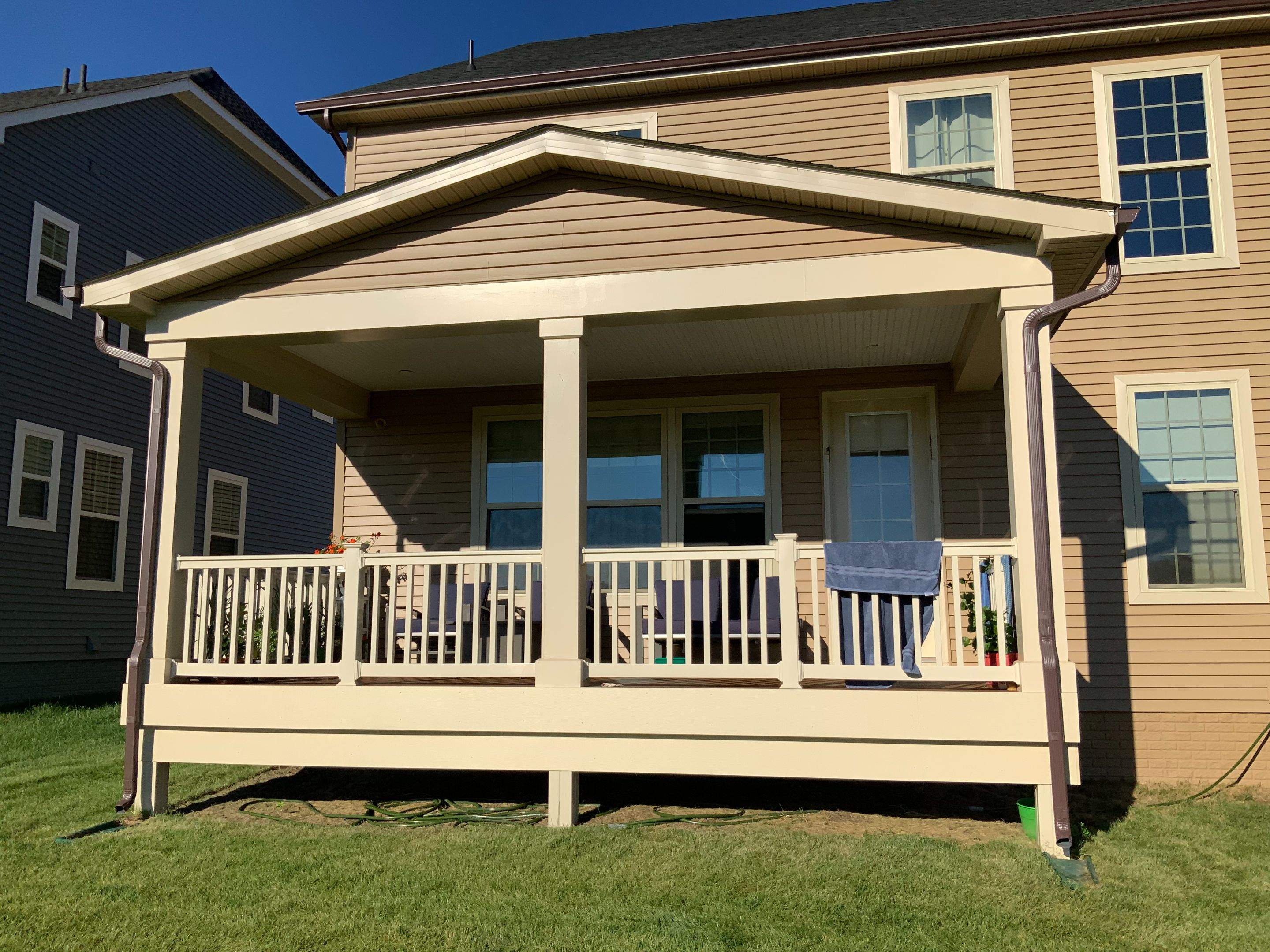 Deck Installation using New Vinyl Gate  by Alpha Design Services