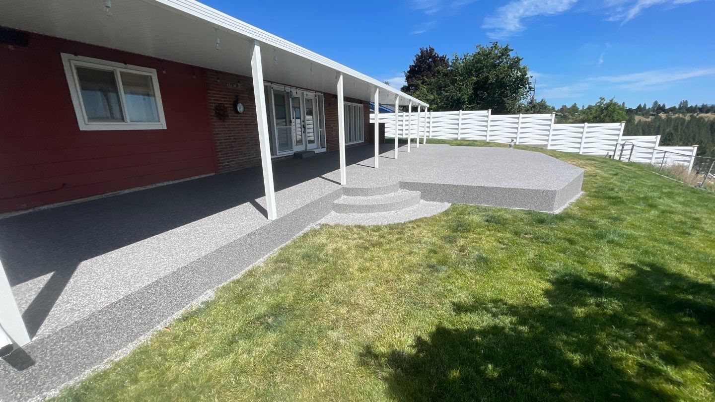 Patio Transformation using Echo 1/4" Chip by Croc Coatings, LLC