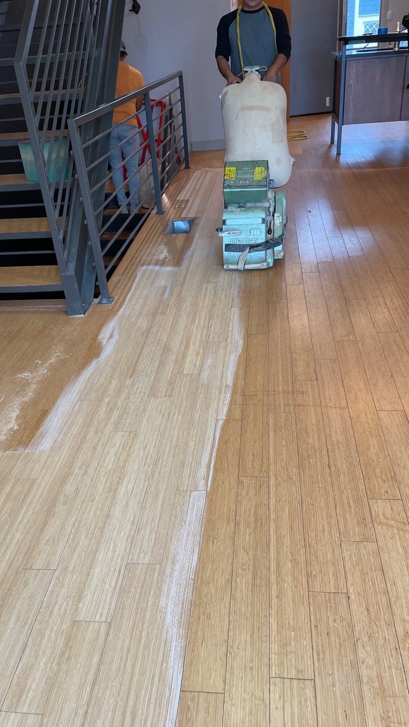 Solid Bamboo Refinish by Footprints Floors of East Atlanta