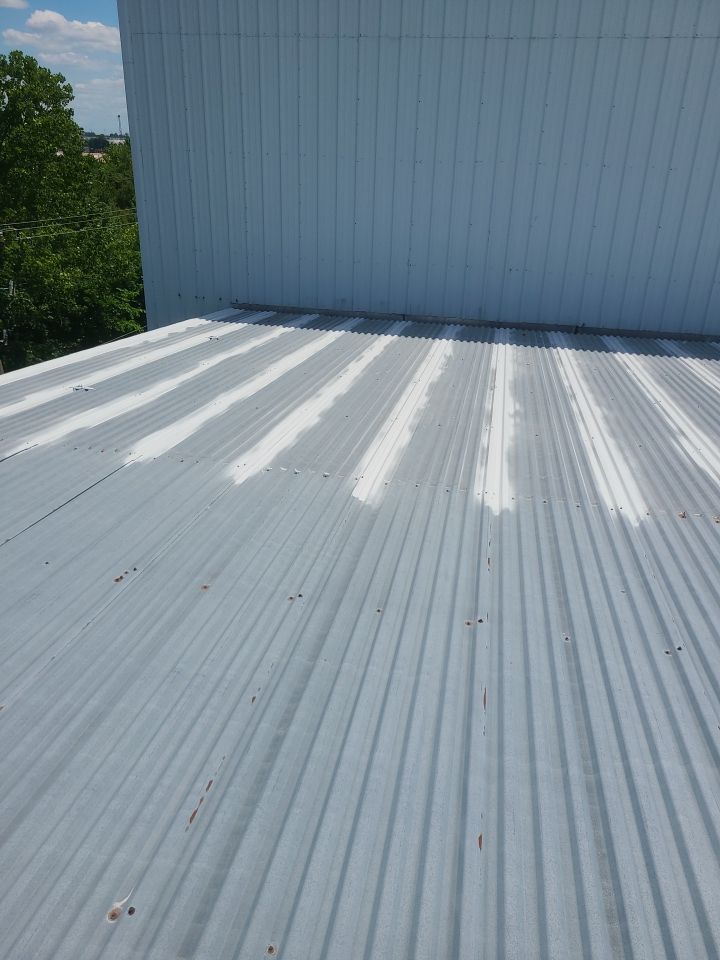 Commercial Metal Restoration System using Aldocoat Coatings by Hostetler Roofing