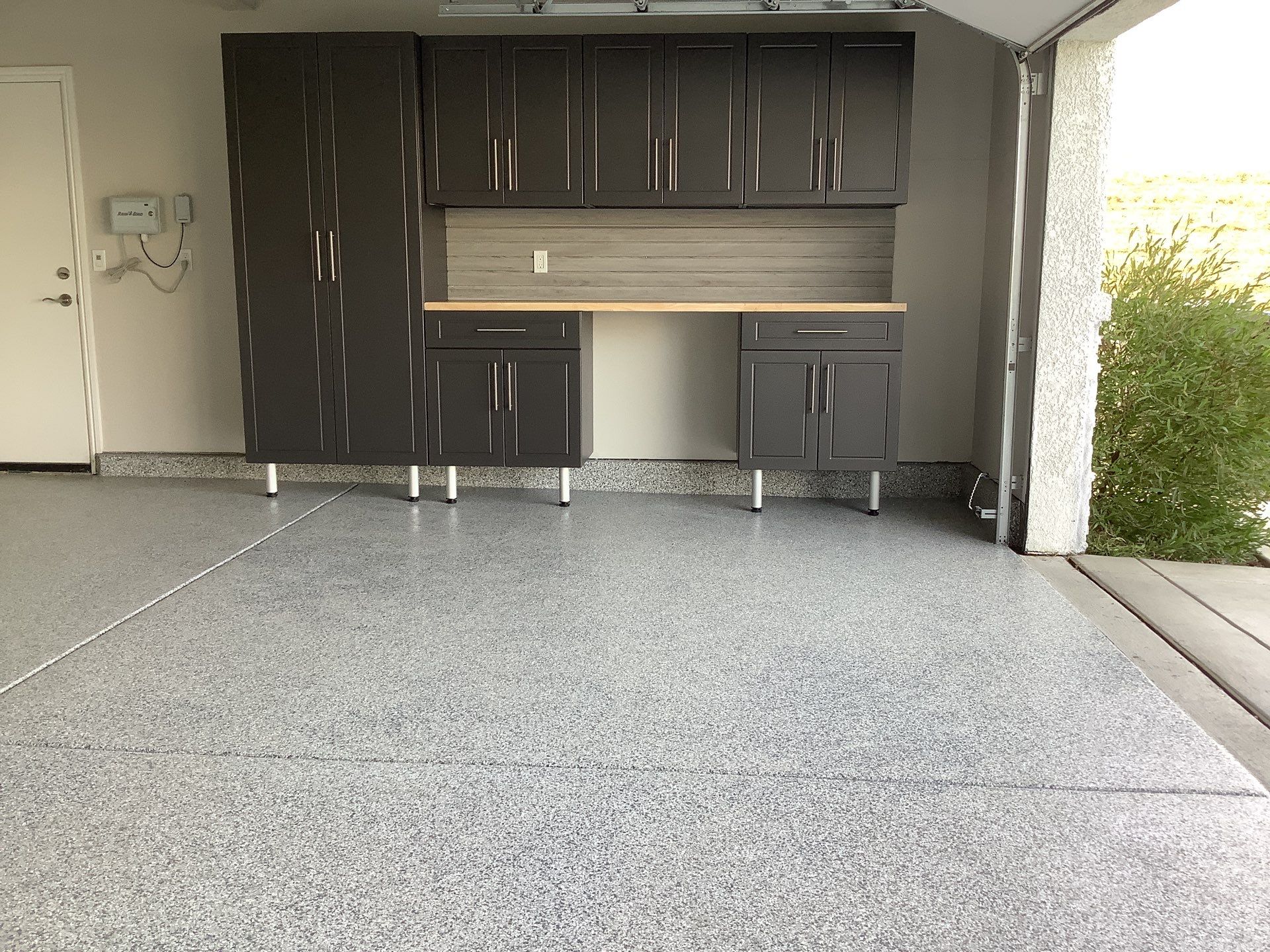 Garage Storage & Concrete Coating in Lathrop California  by Lancaster Painting