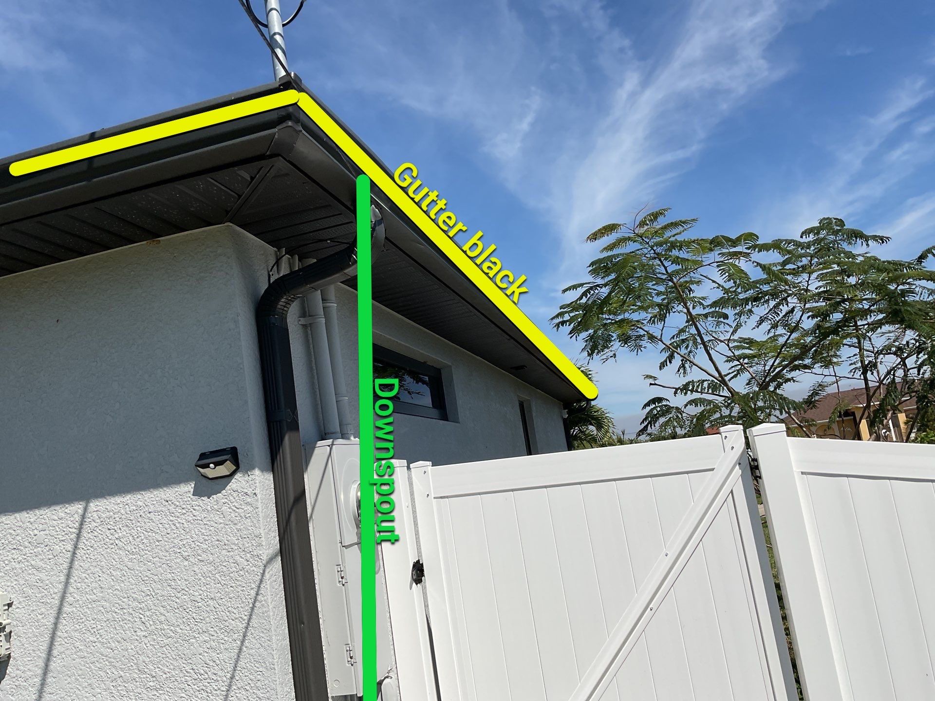 Black Seamless Gutters using 6 Inch Seamless Gutters in Cape Coral FL by Gutter Professors