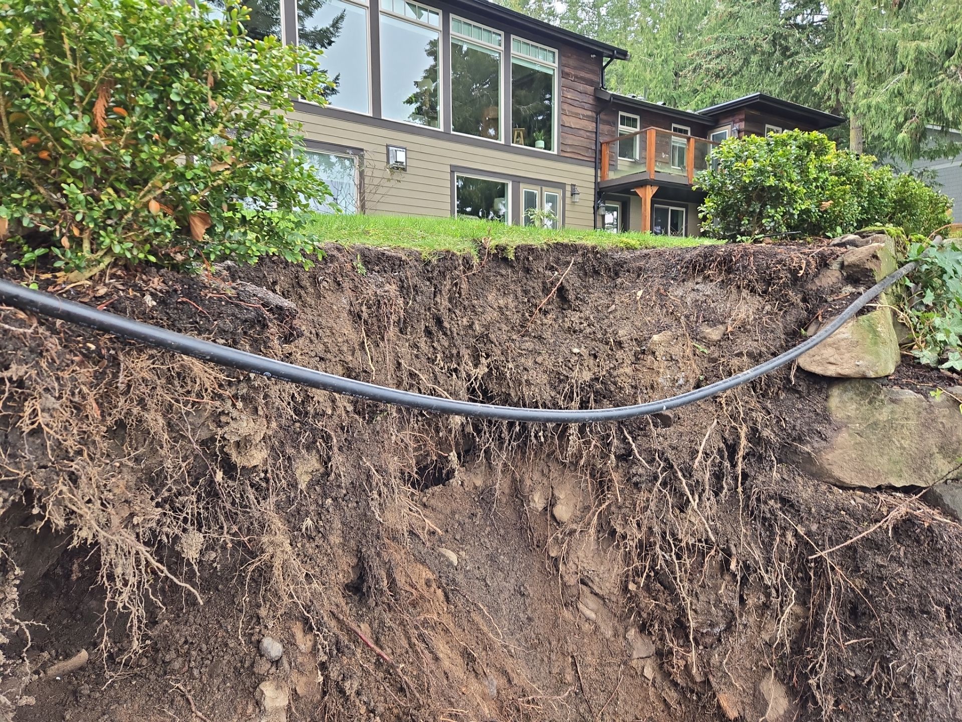 Coastal Landscape Restoration & Retaining Structure - In progress by Habanero Garden and Exterior Care