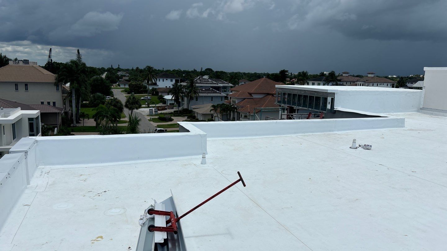 Residential Install of Flat TPO by International Roofing