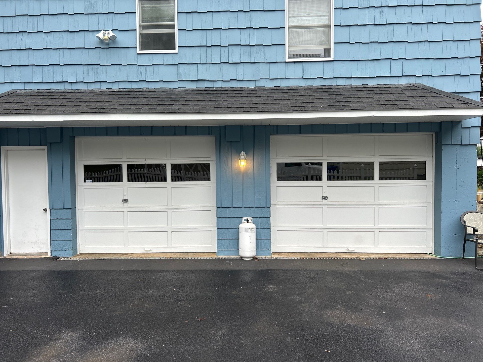 Garage Door Installation using Amarr Designer Choice door by DiGiorgi Roofing and Siding Inc