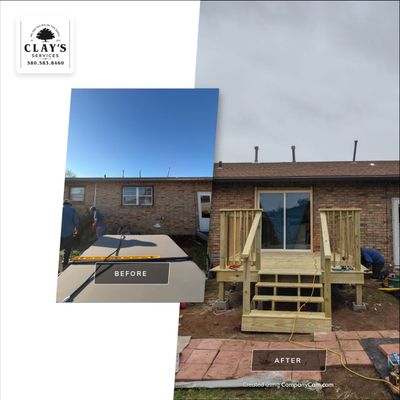 Deck And Sliding Glass Door Install