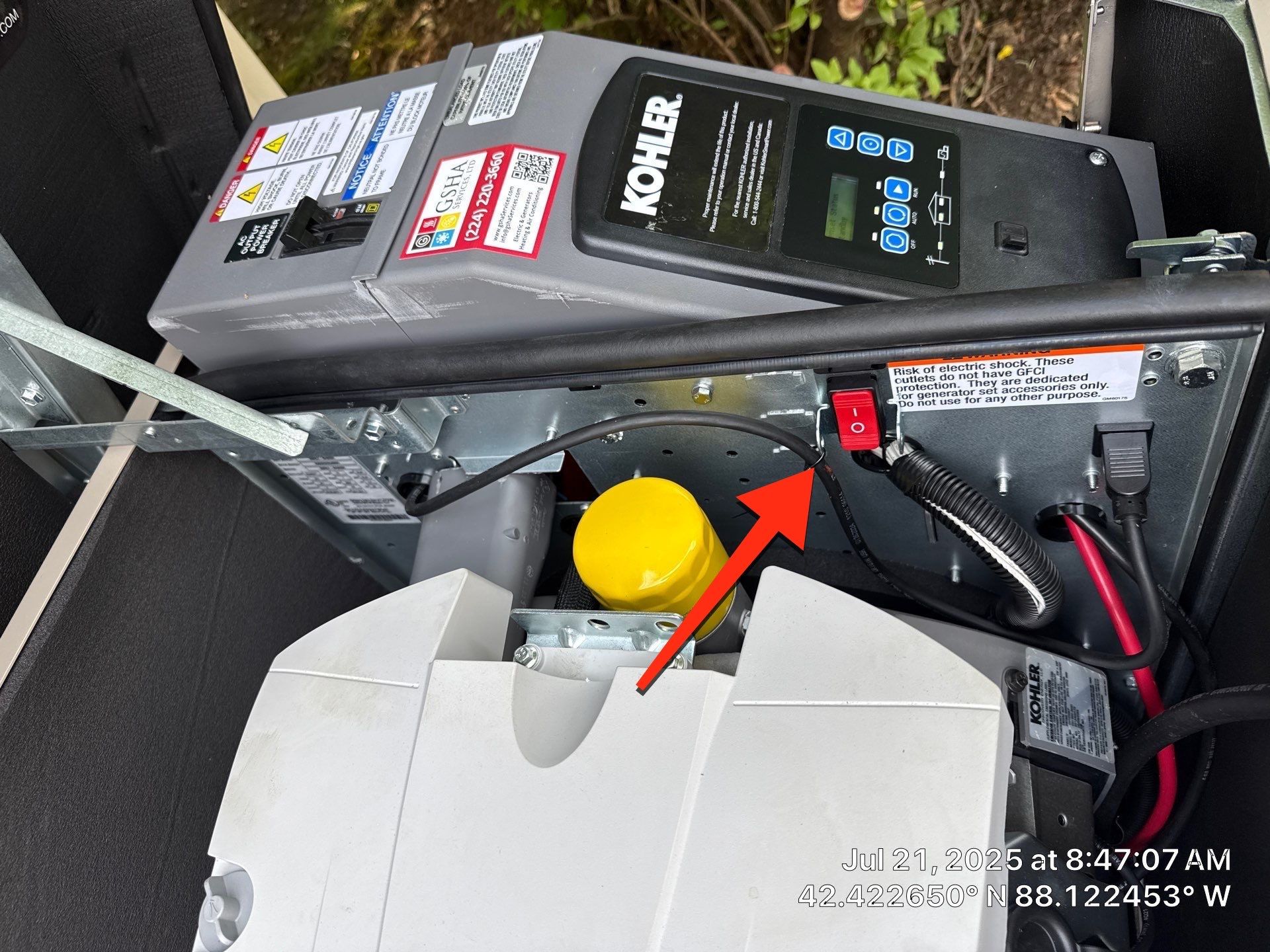 Kohler 20kW RCA Generator & 200A Whole‑House Transfer Switch – Lake Ville, IL by GSHA Services LTD