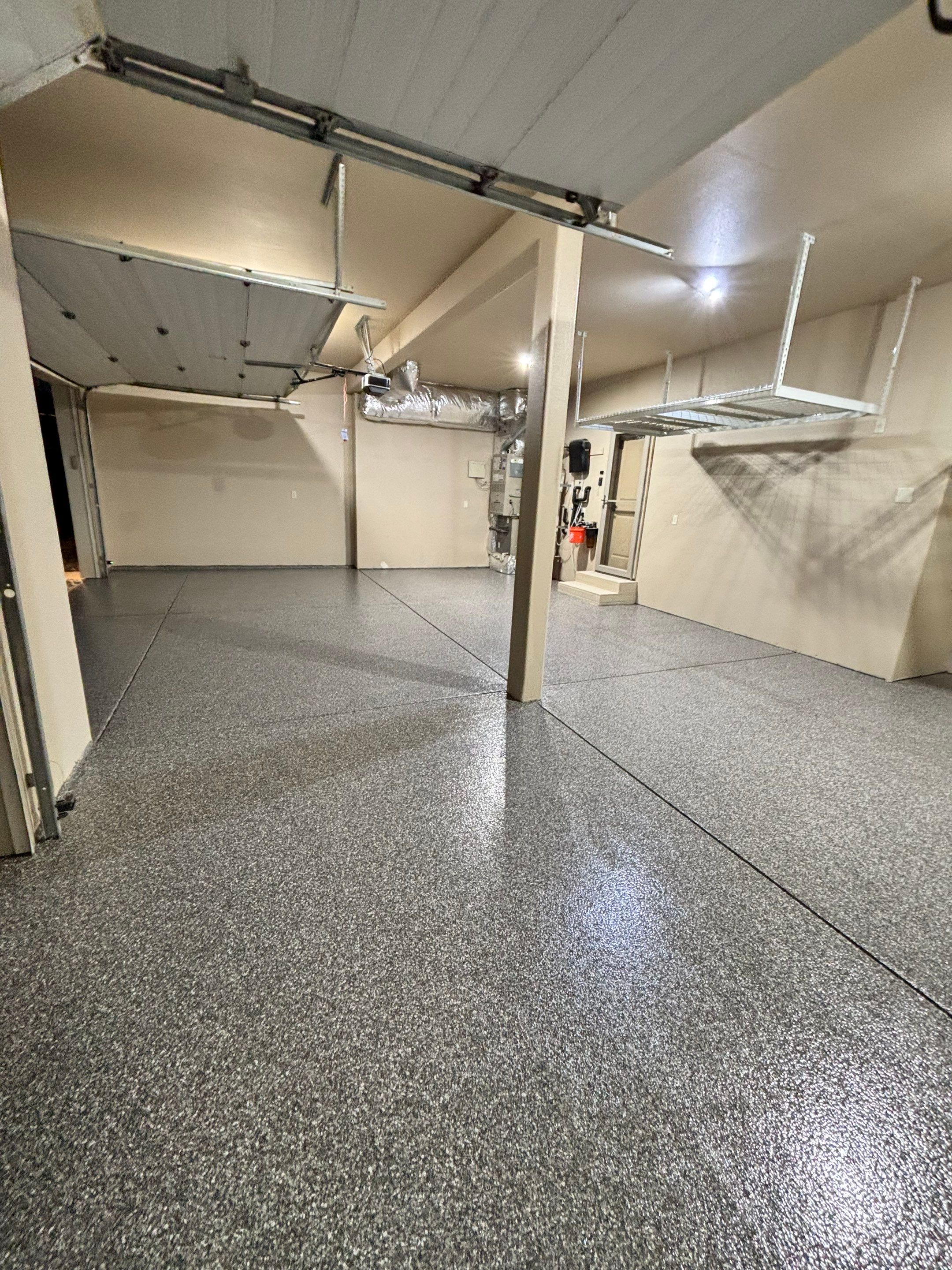 Garage Transformation using Silver Creek by Croc Coatings, LLC
