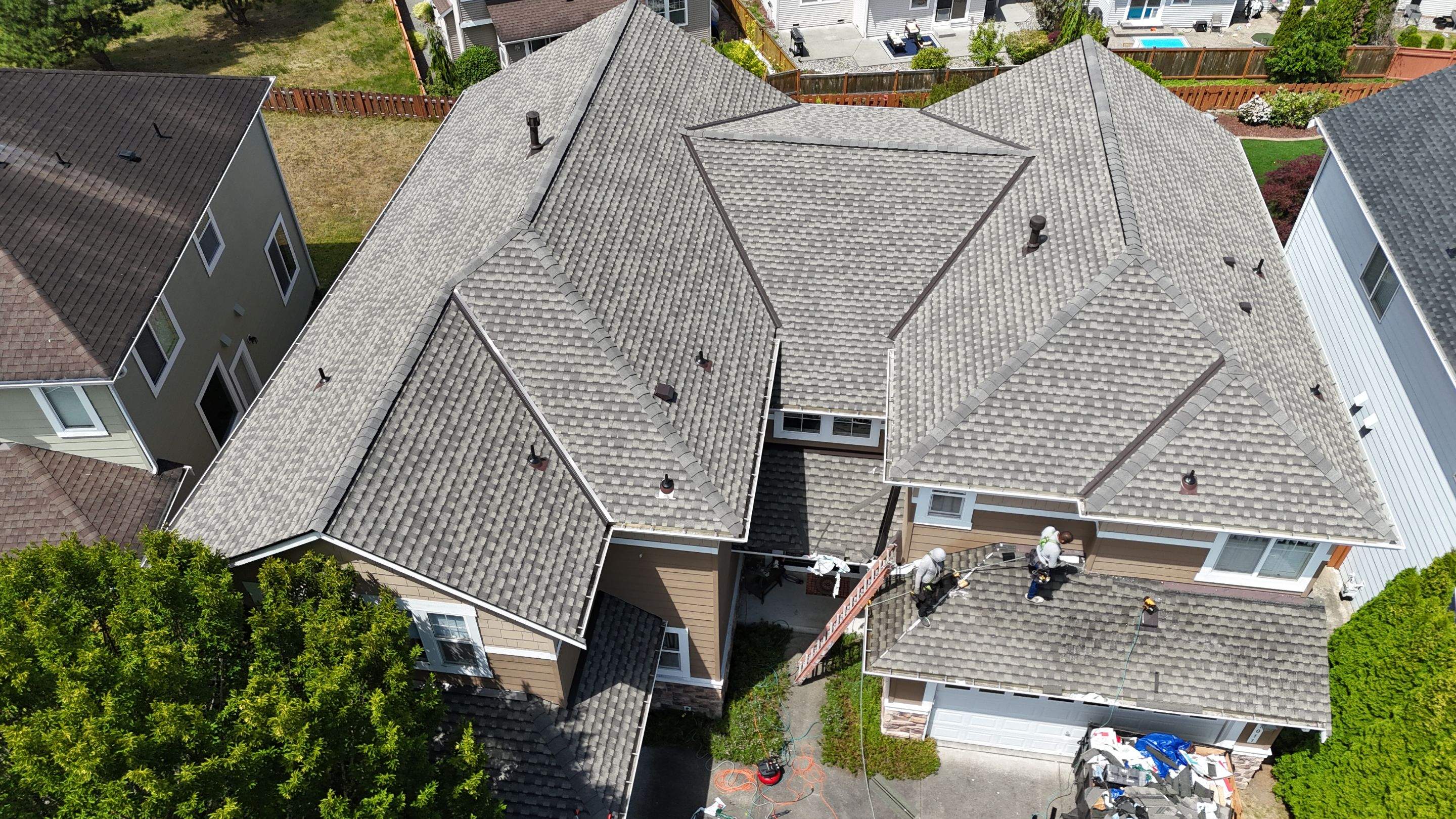 Residential Roofing Installation using GAF UHDZ Shingles by Roofing Formula LLC