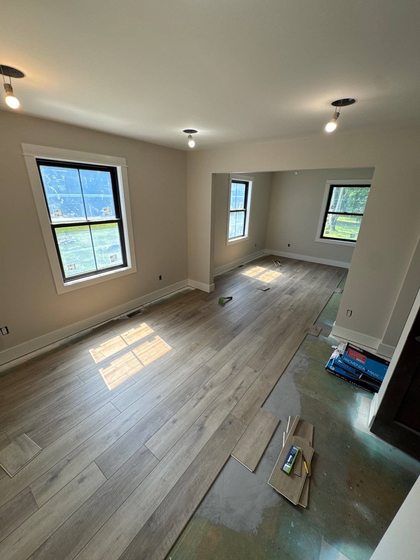 Installation of LVP in Middleville, Michigan by RTBaldwin Hardwood Floors