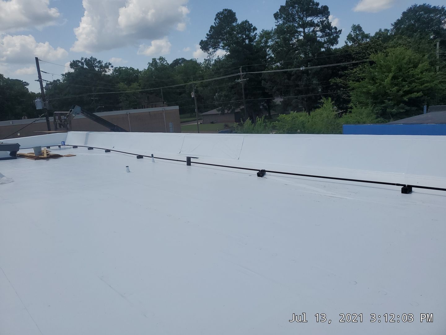 Commercial Roofing Installation using 50 mil PVC by Hostetler Roofing