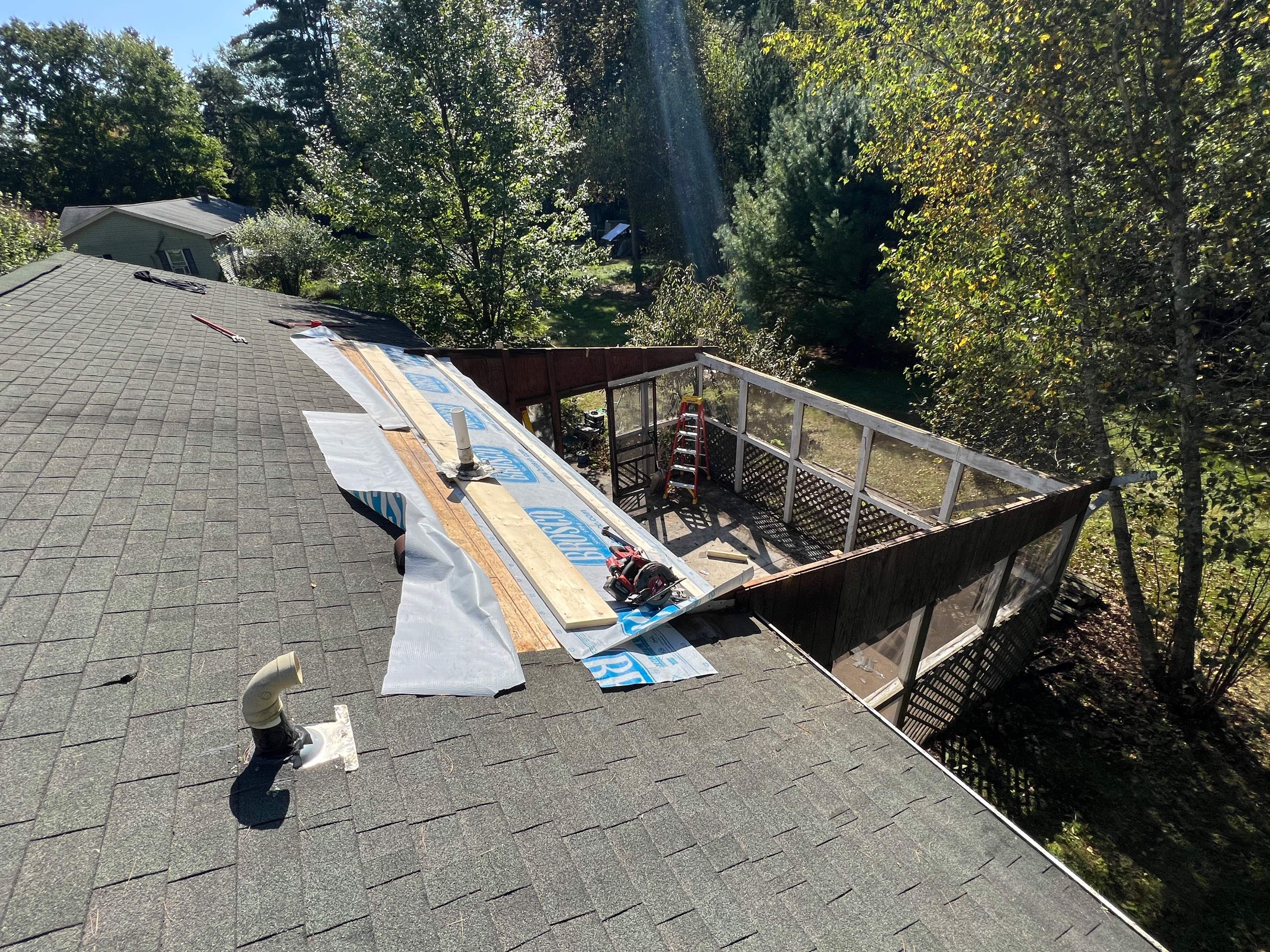 Screenroom Roof Rebuild by Chagnon Building & Remodeling LLC