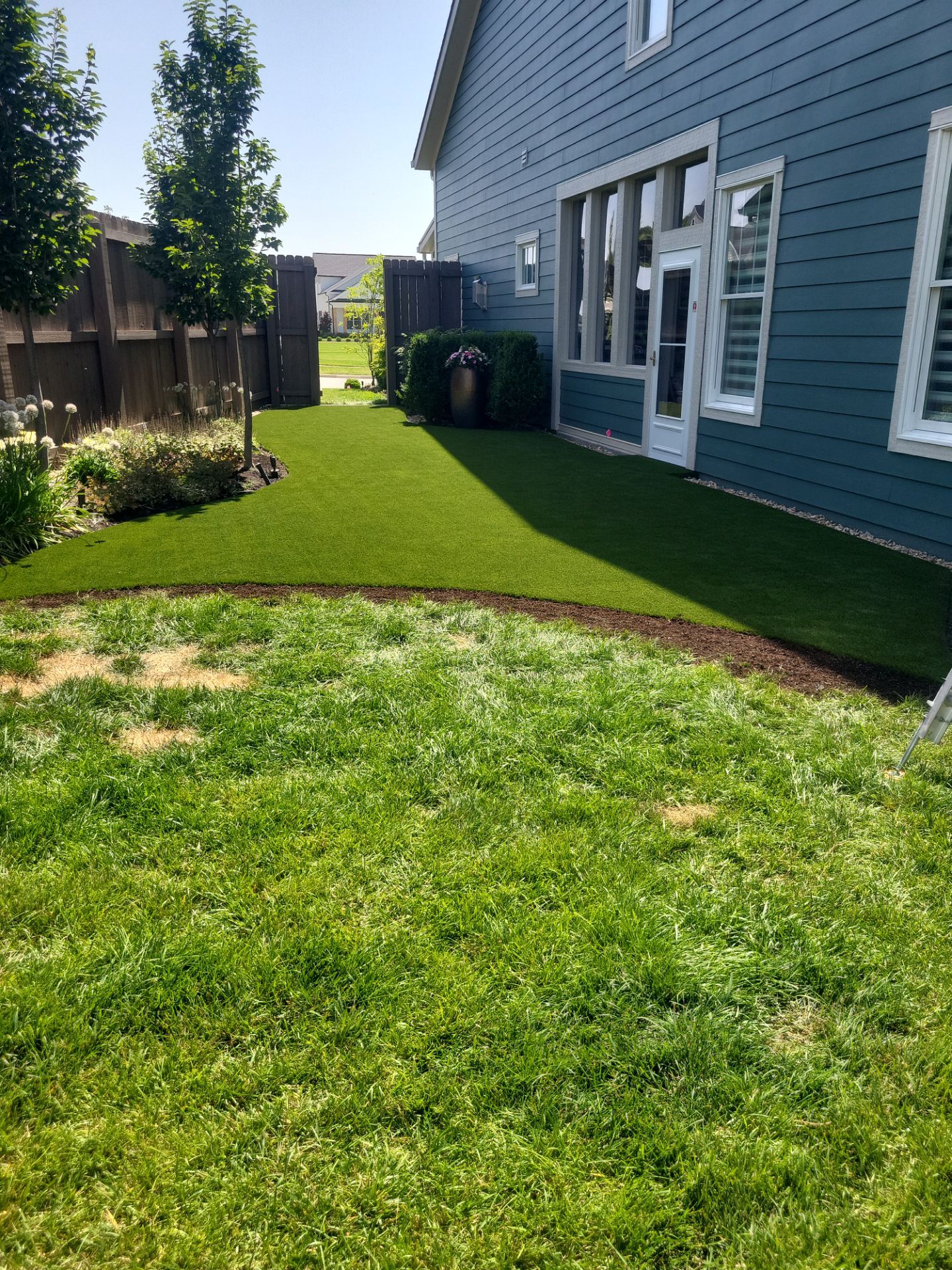 Lewis Center Partial Backyard Pet Turf by Southwest Greens Midwest