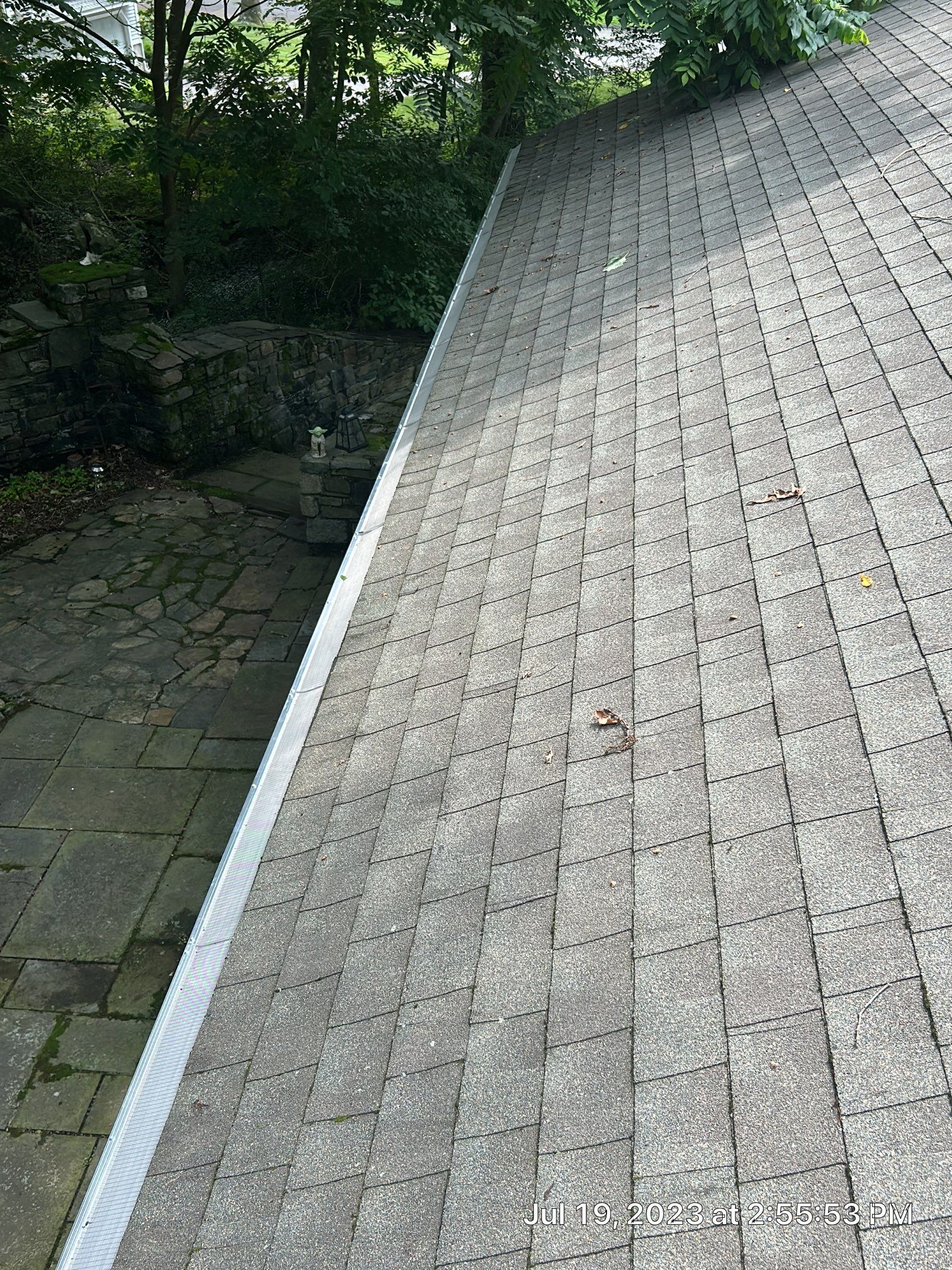Gutter Installation using 5k Brown Gutters by A Plus Exterior