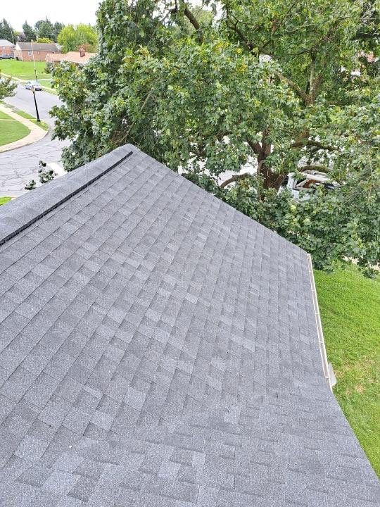 Residential Roofing Installation using Atlas Pinnacle Pristine Black Architectural Shingles by Frederick Roof Repair