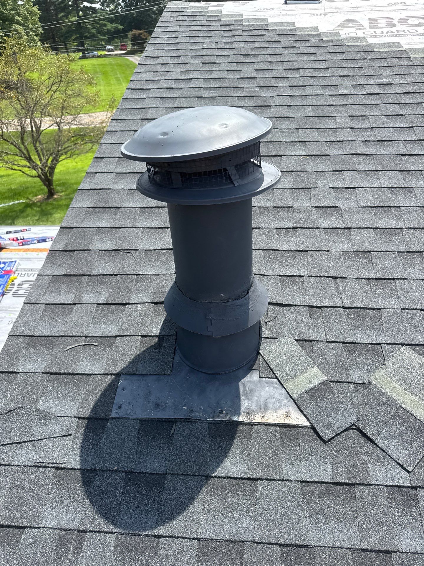 Residential Roofing Installation using GAF Timberline HDZ Charcoal by Rainstoppers Roofing
