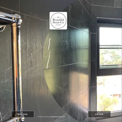 Marble shower restoration