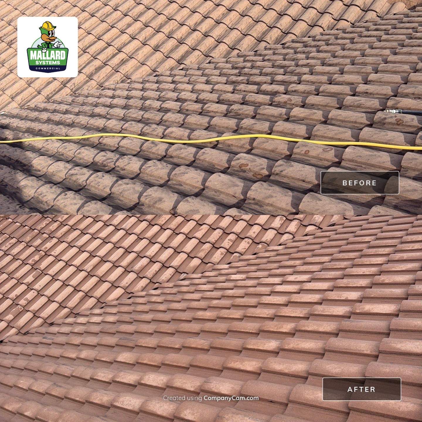 Barrel Tile Roof Cleaning & Paver Driveway Cleaning by Mallard Systems