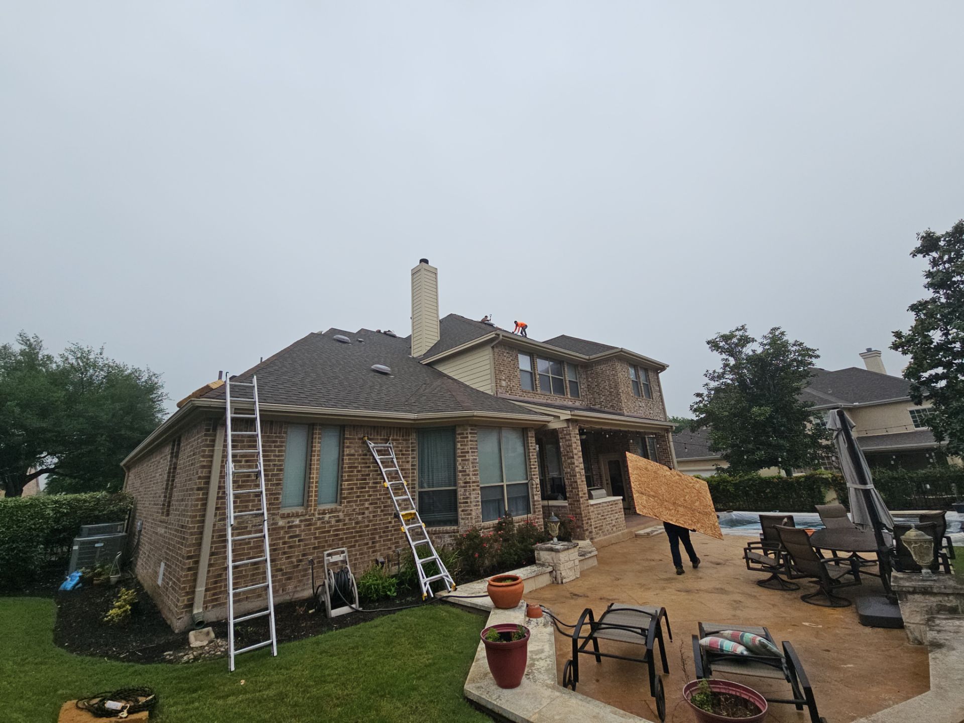 Residential Roofing Installation using Malarkey Vista Shingles Color Heather by DeZign Roofing & Exteriors