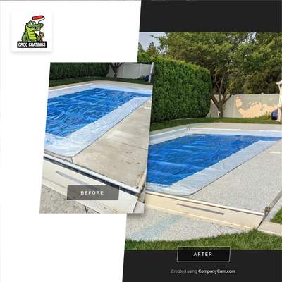 Pool Deck Transformation using Slate Stone