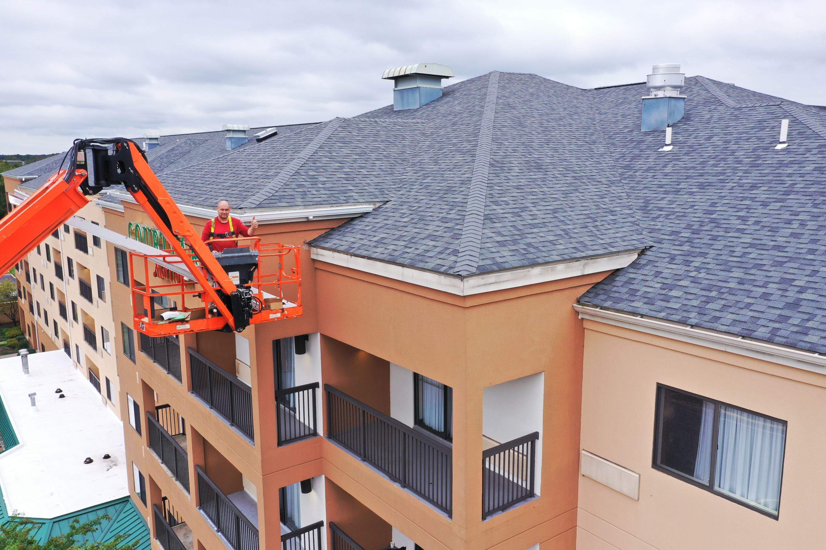 Commercial Roofing Installation using Owens Corning Duration by All Site Roofing