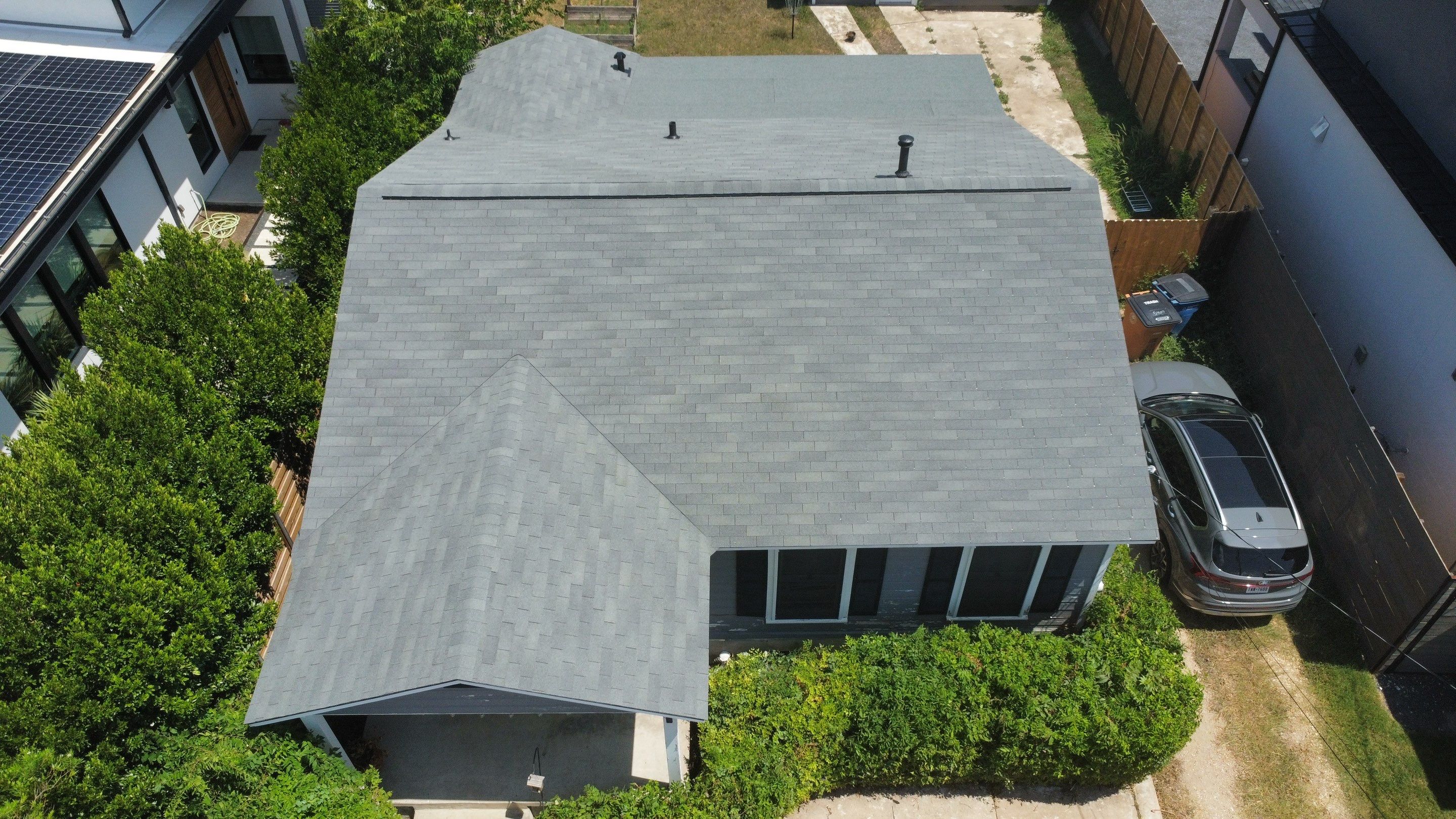 Full Roof Replacement – Main Home + Guest House | Estate Gray Shingles | Austin, TX by Kstylez Roofing & Construction