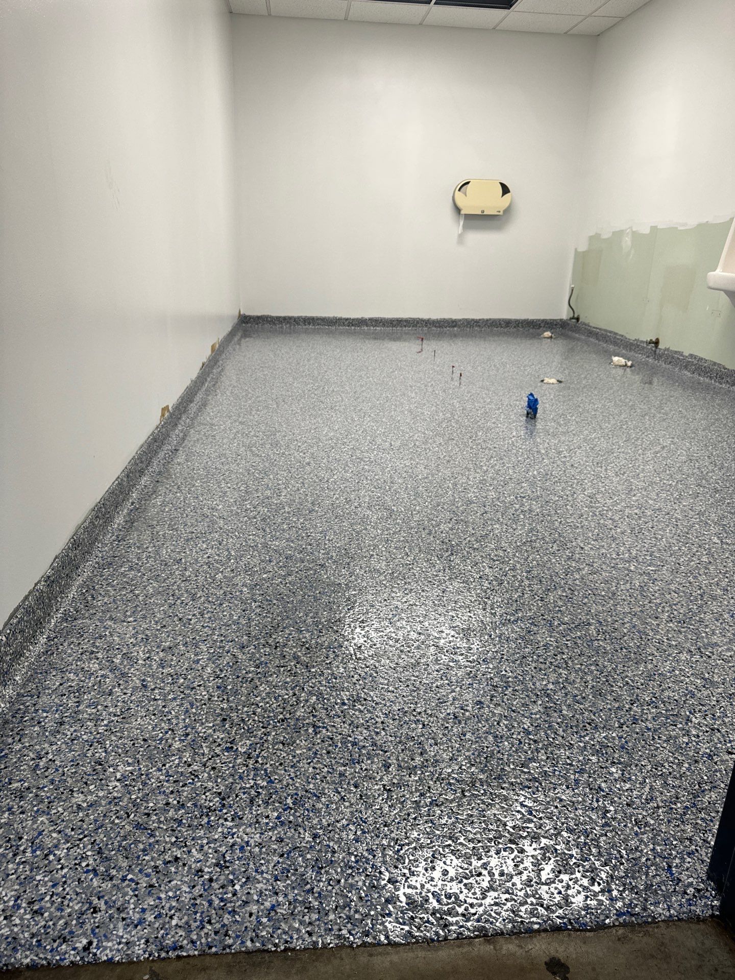 Epoxy Floor in Shop Bathroom by Gordon Painting